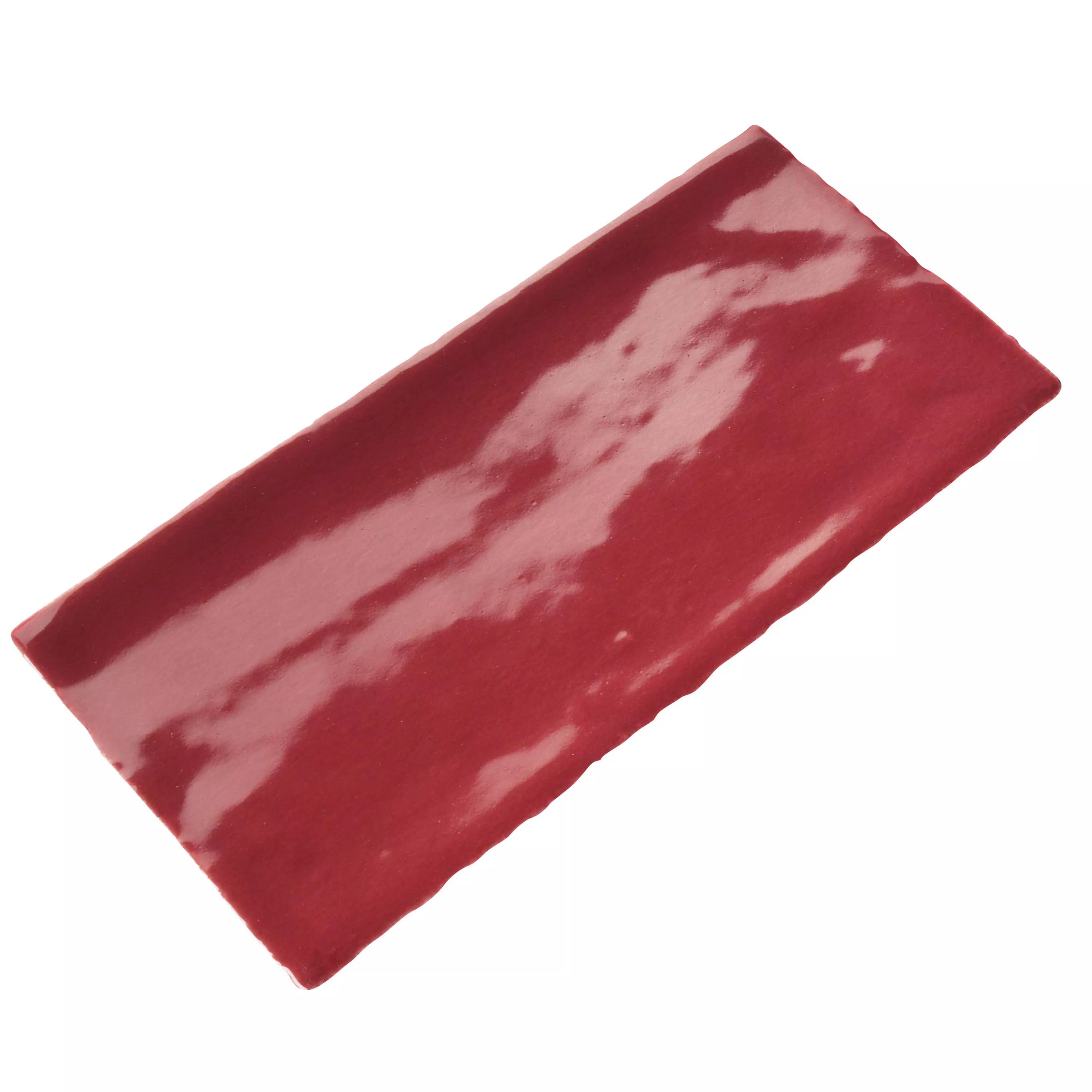 Campione Rivestimenti Algier Fatto A Mano 7,5x15cm Rosso