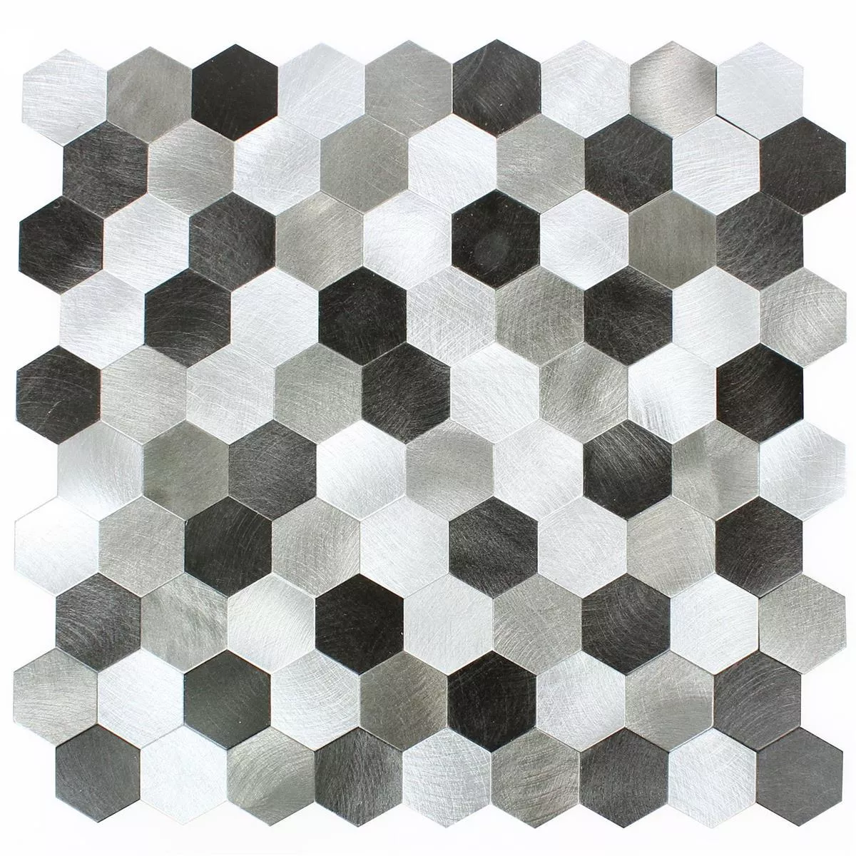 Muster von Mosaikfliesen Selbstklebend Tanana Schwarz Grau