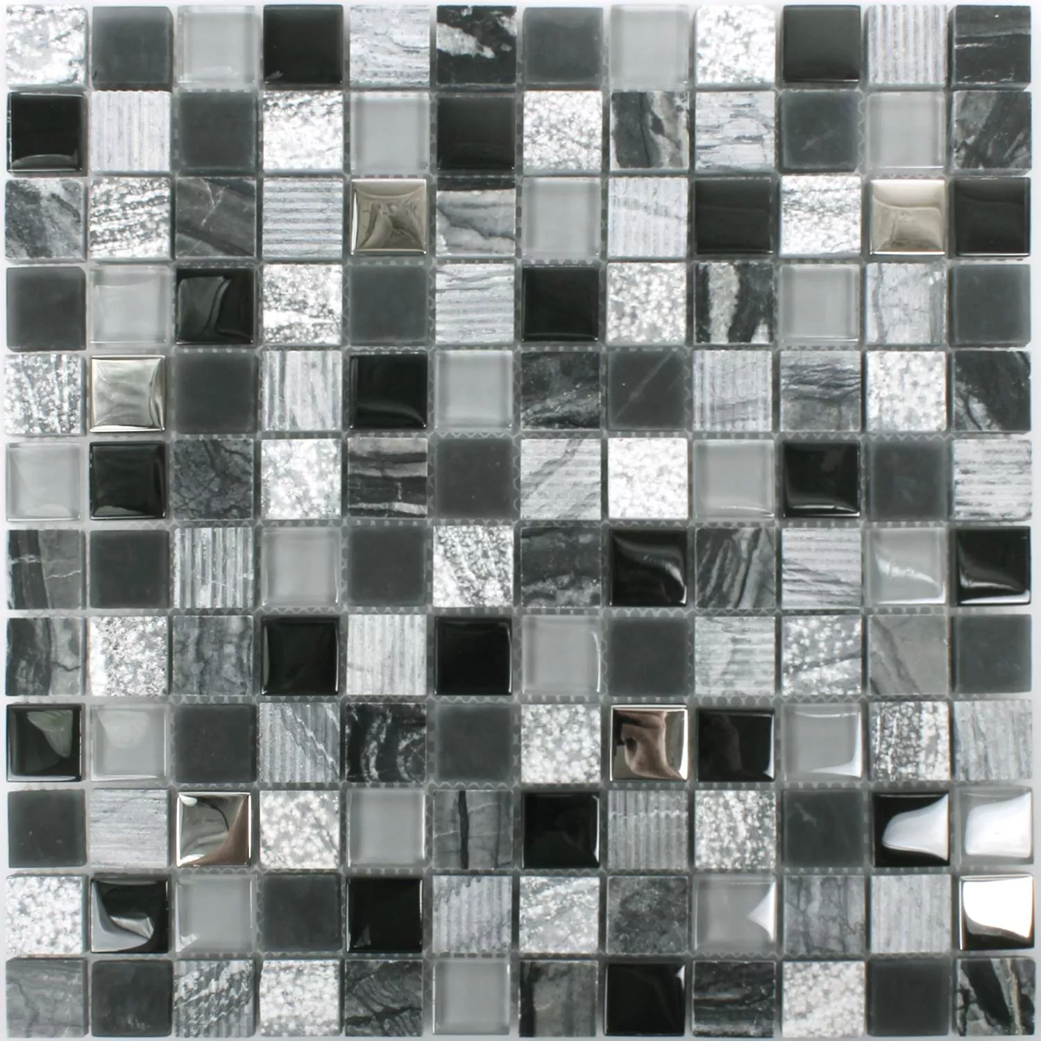Mosaico Venzona Nero Argento 23