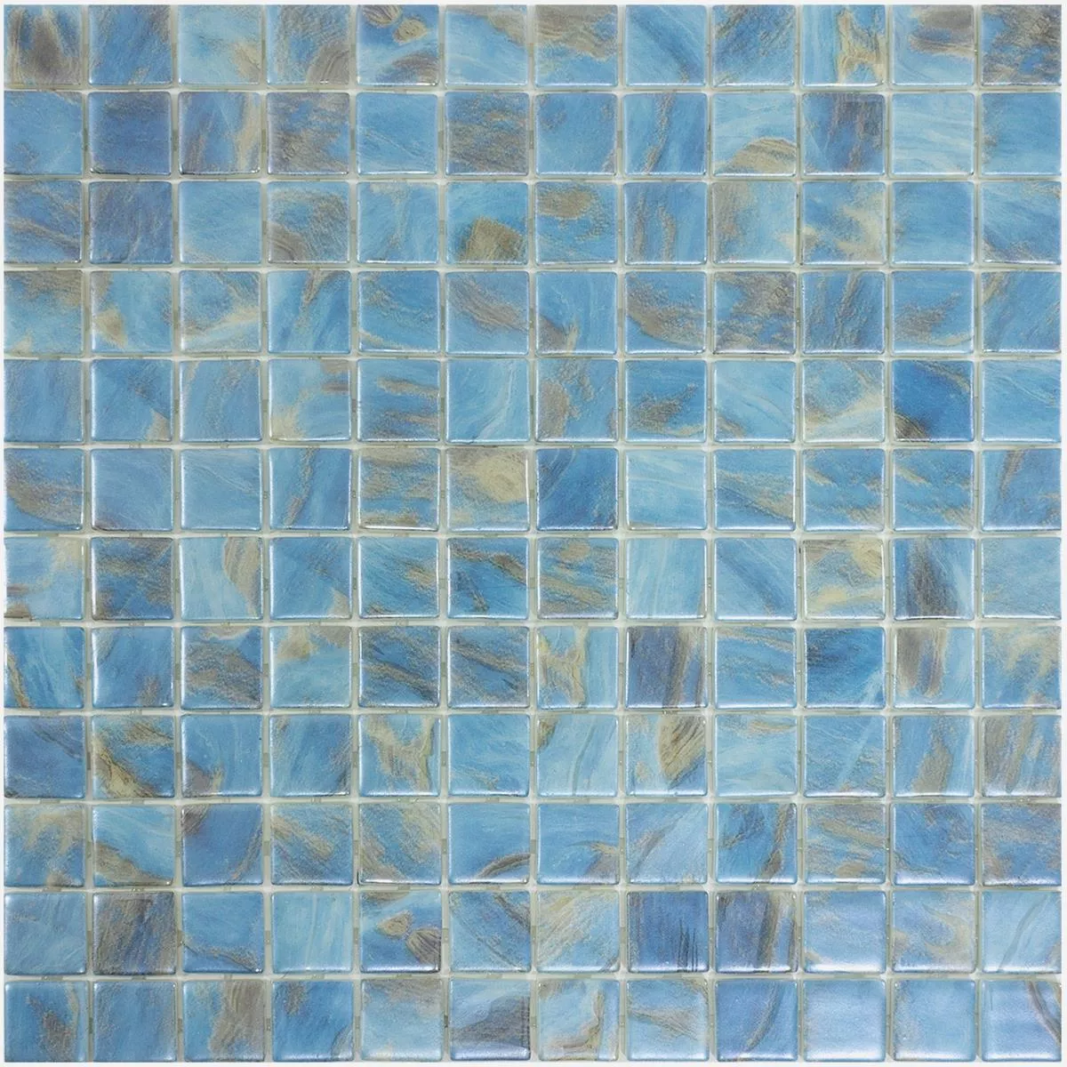 Verre Piscine Mosaïque Alassio Bleu 25