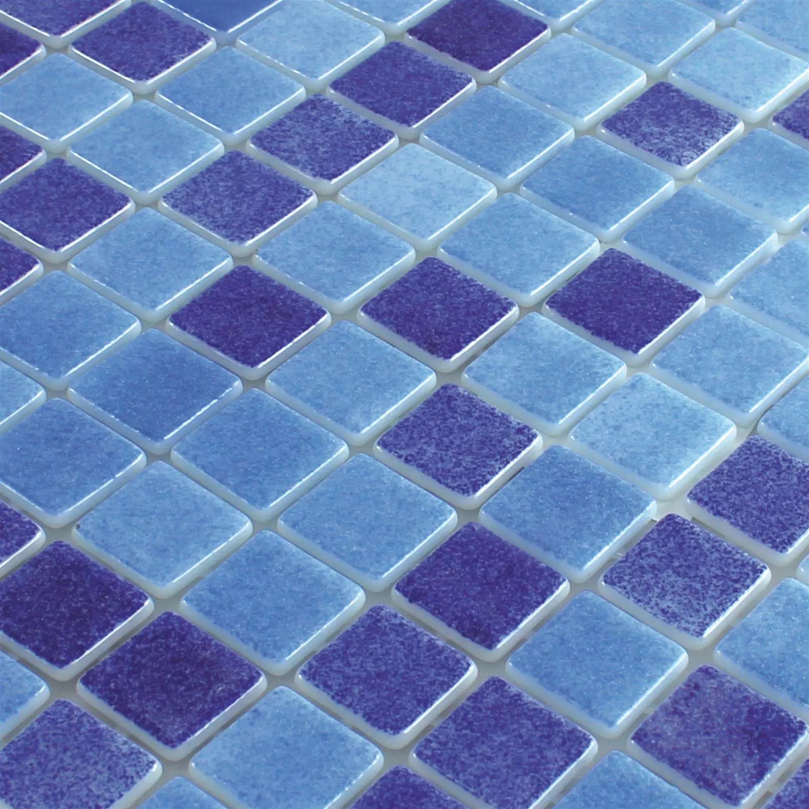 Glas Schwimmbad Pool Mosaik Lagune R11C Blau Mix