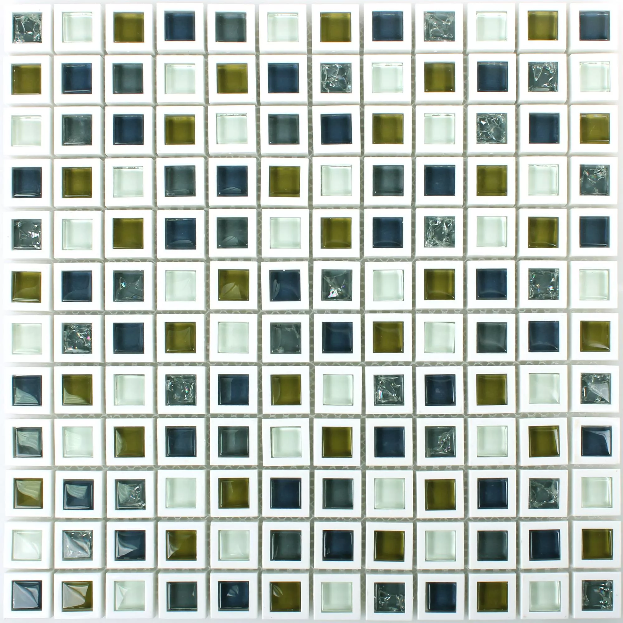 Glas Kunststoff Mosaik Anatolia Grün Weiss Glas Kunststoff Mosaik Anatolia Grün Weiss