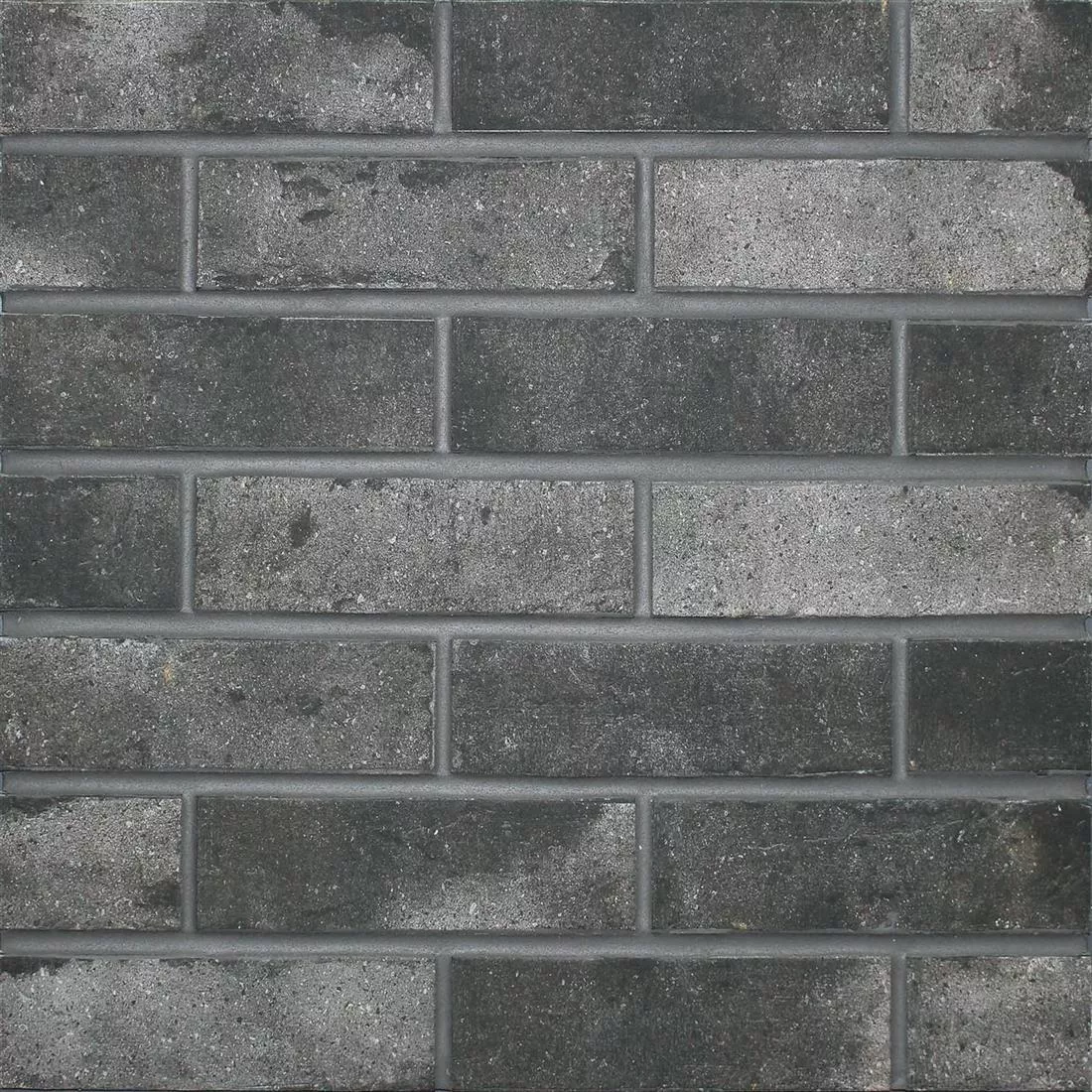 Wandfliesen Leverkusen 7,1x24cm Riemchen Dark Grey