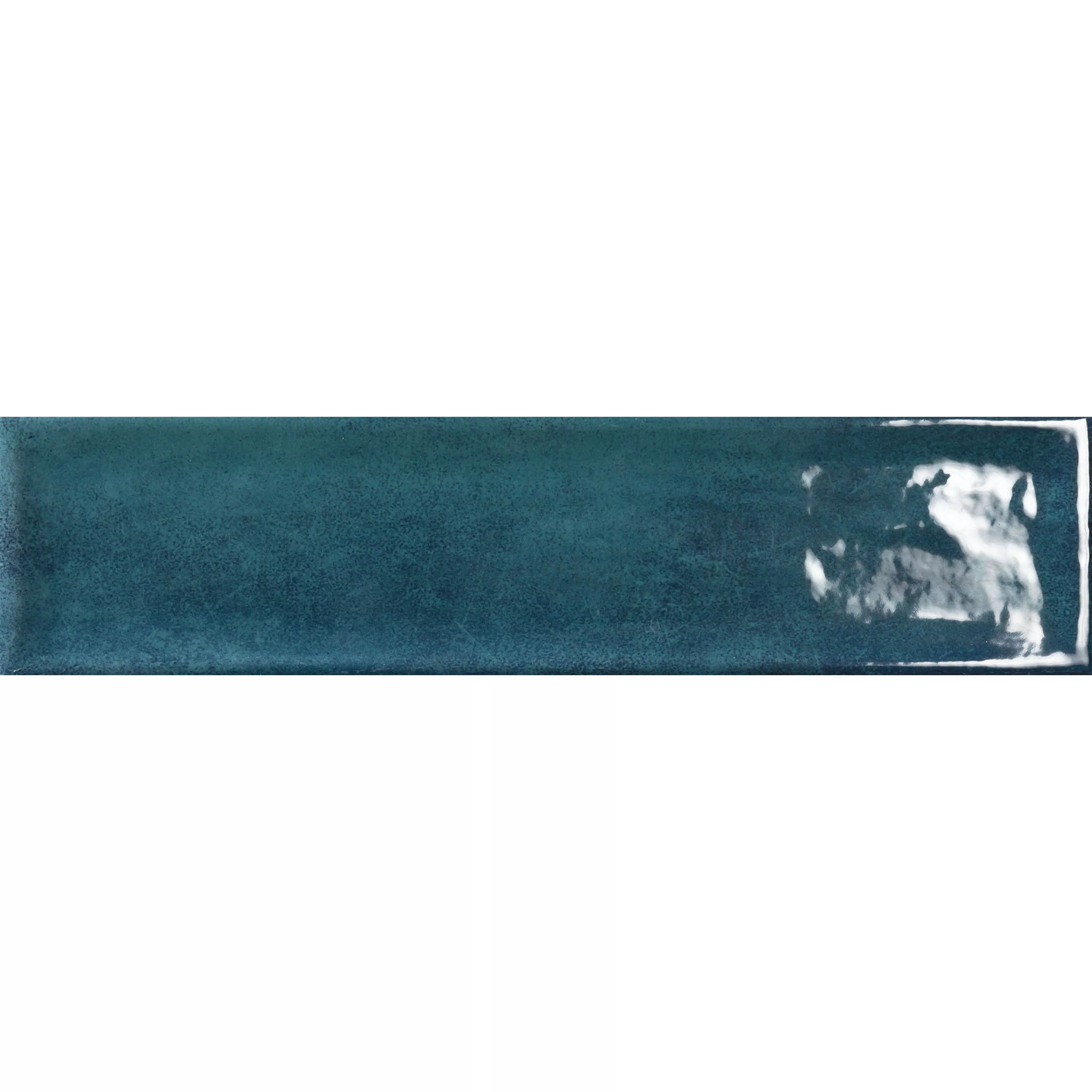 Muster von Wandfliesen Pascal Glänzend Innen Facette Pazifikblau 7,5x30cm