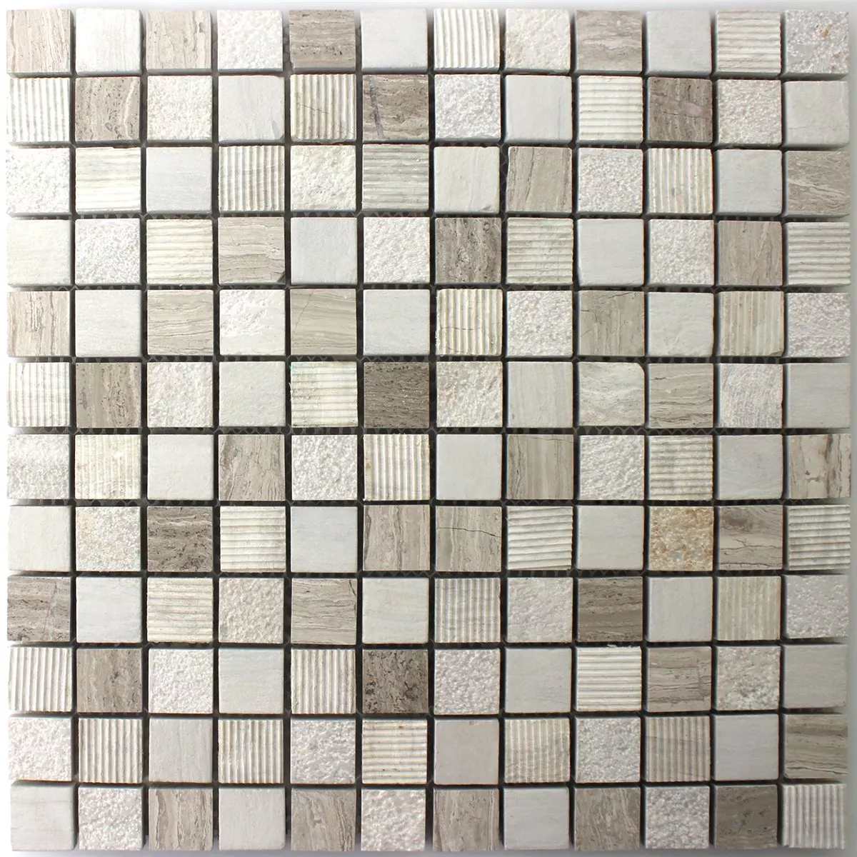 Campione Mosaico Pietra Naturale Macciato Beige Marrone