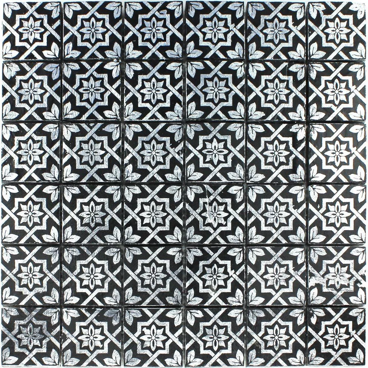 Mosaikfliesen Schiefer Optik Platin Schwarz