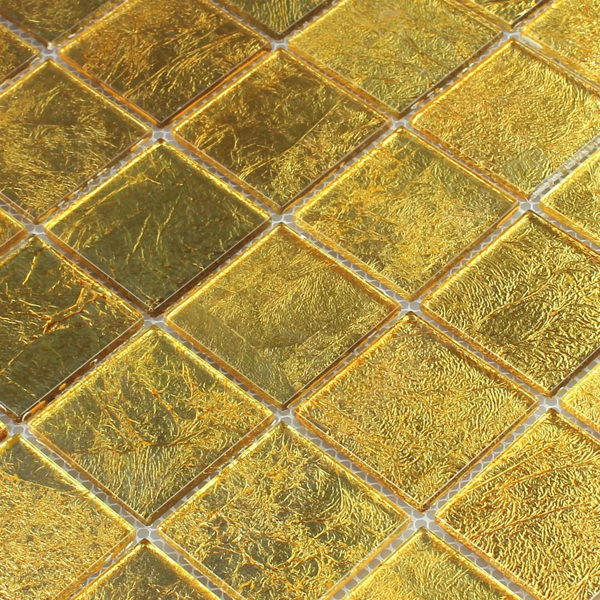 Mosaico Vetro Effetto Oro 48x48x4mm