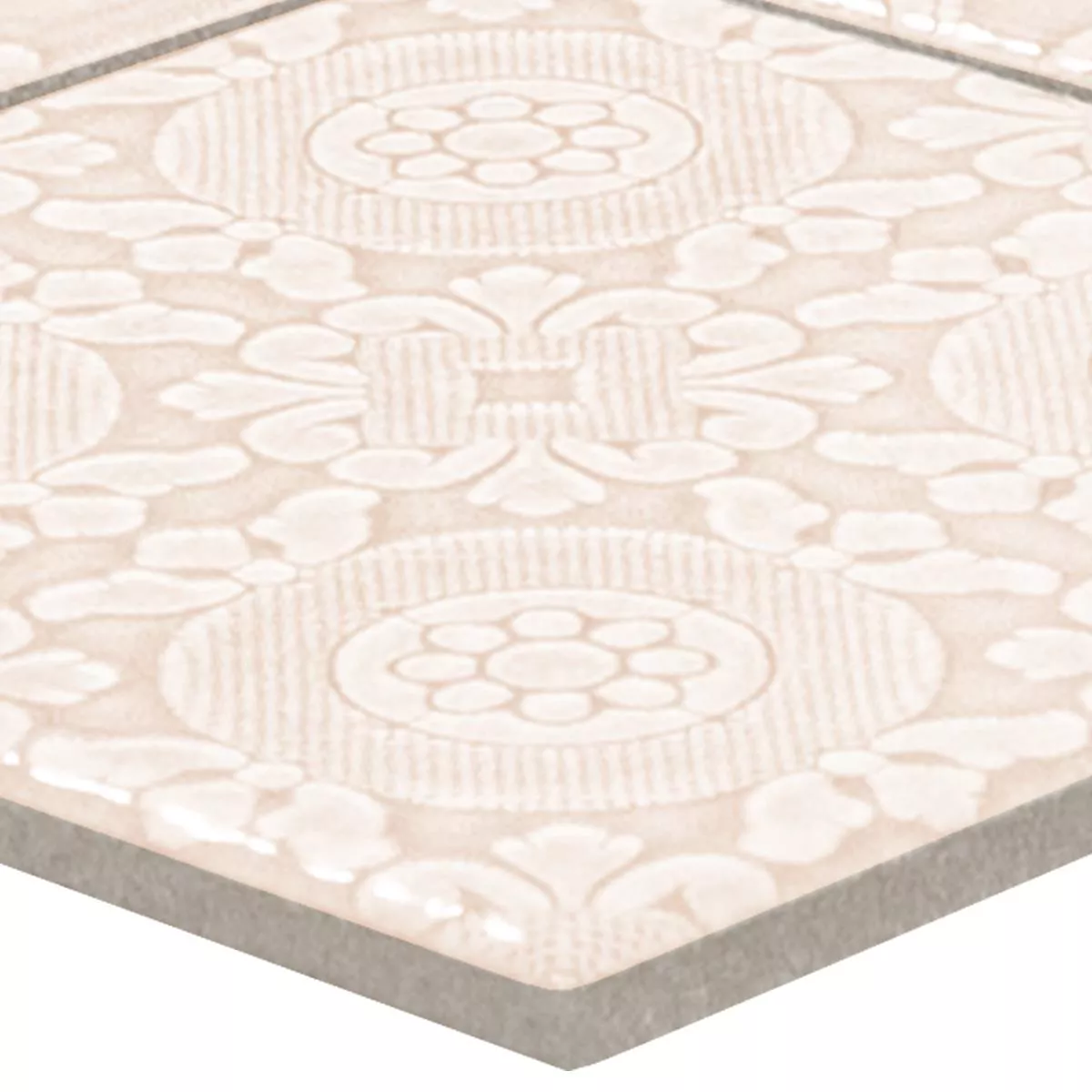 Muster von Keramik Mosaik Fliesen Rivabella Relief Pink