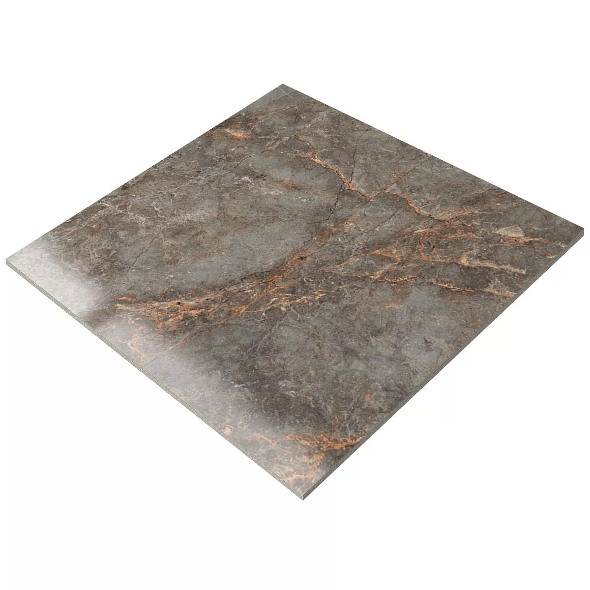 Piastrelle Montefalco Marmo Ottica Oro Grigio Lucidato Lucida 60x60cm