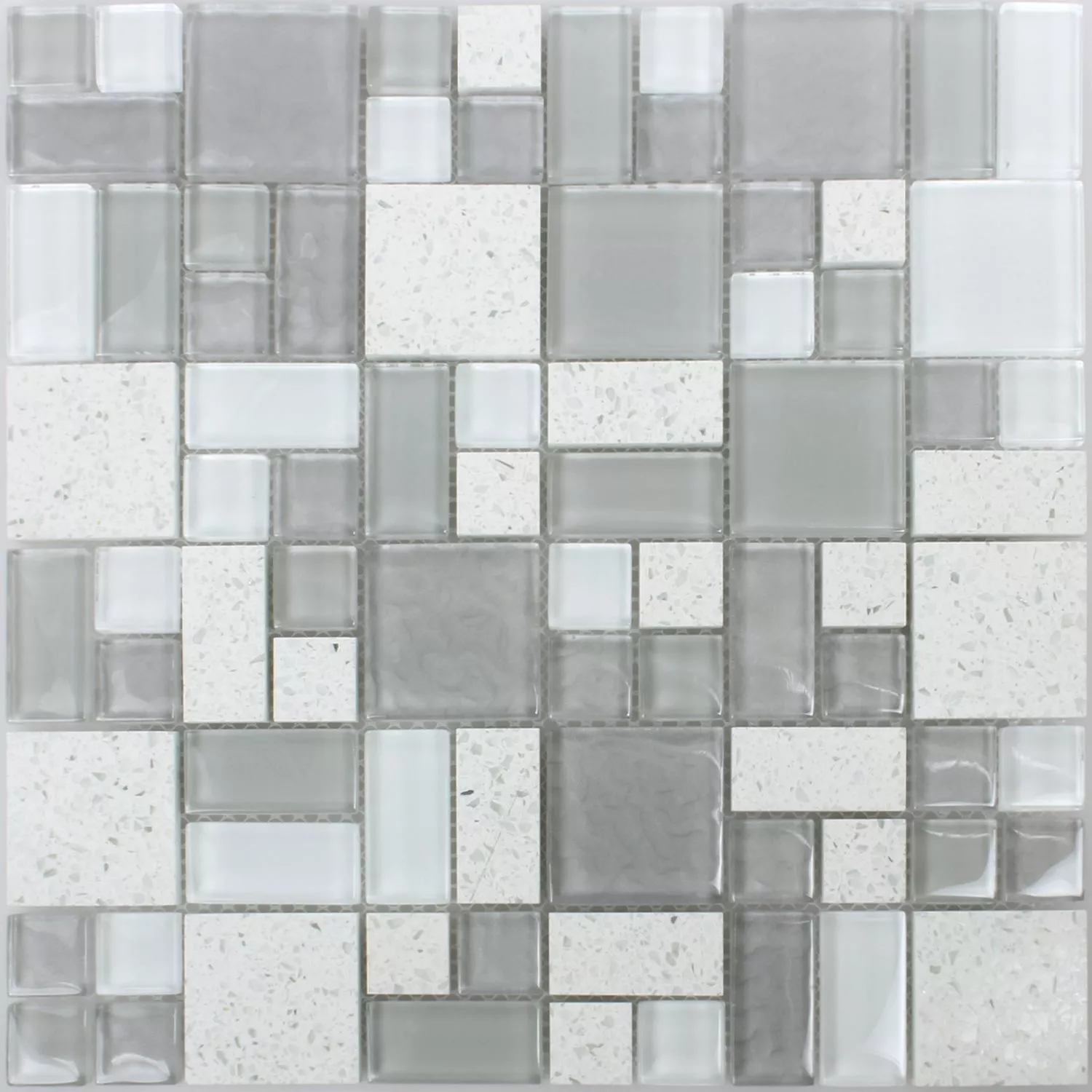 Mosaico Lauria Vetro Pietra Artificiale Bianco