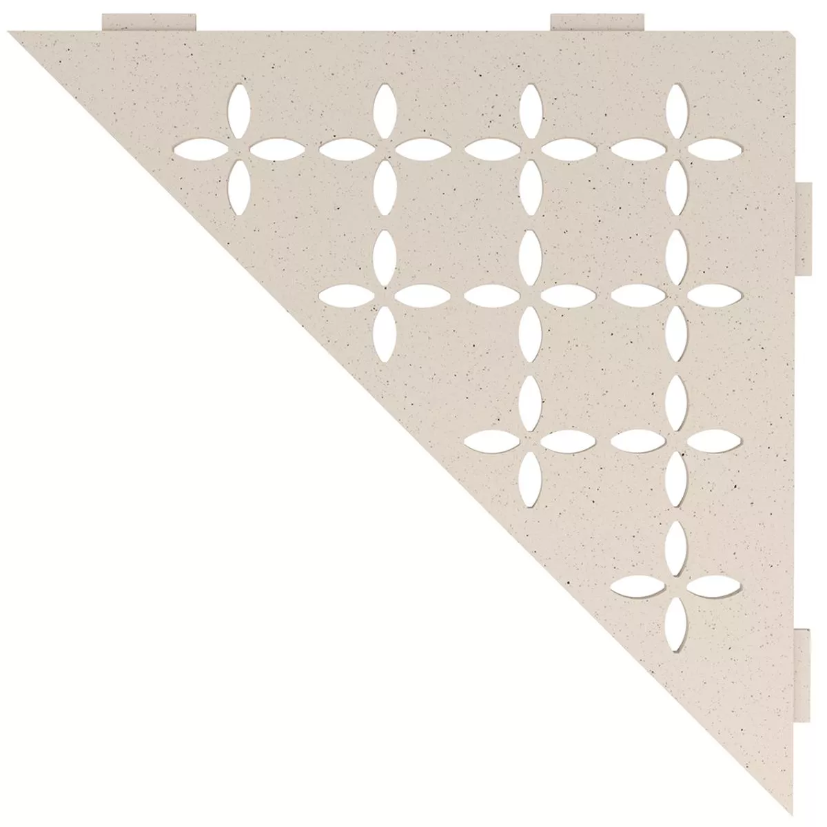 Mensola a muro Mensola per doccia Schlüter triangolo 21x21 cm floreale avorio