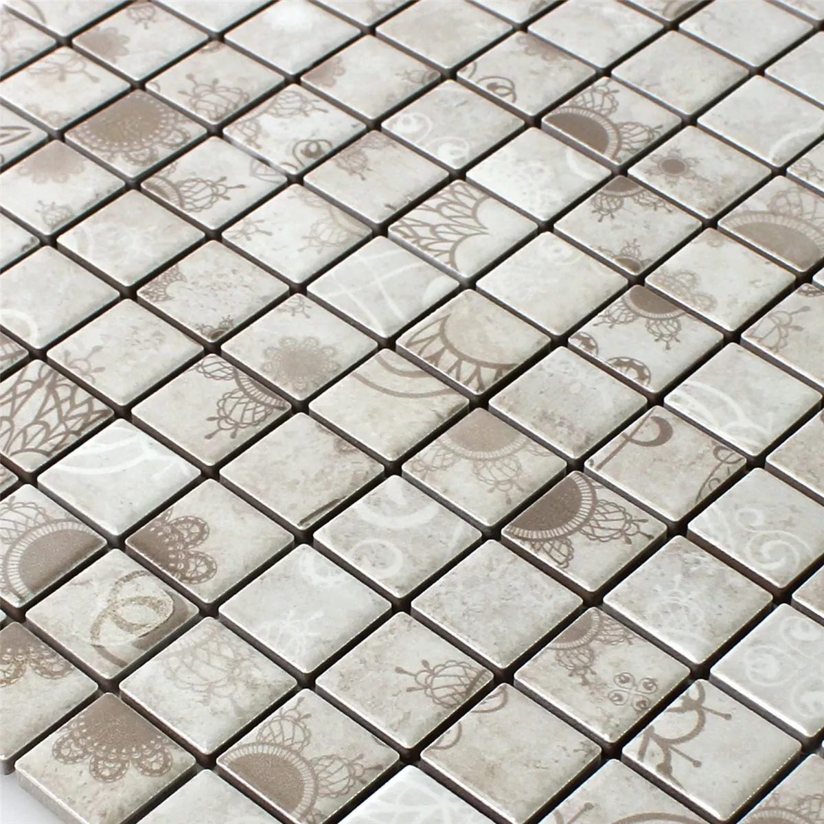 Mosaikfliesen Keramik Laceo Grau