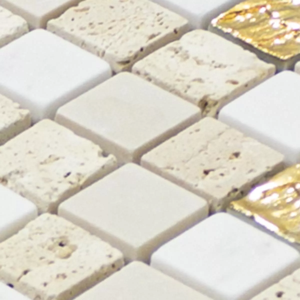 Muster von Marmor Naturstein Mosaik Fliesen Limonello Gold Creme