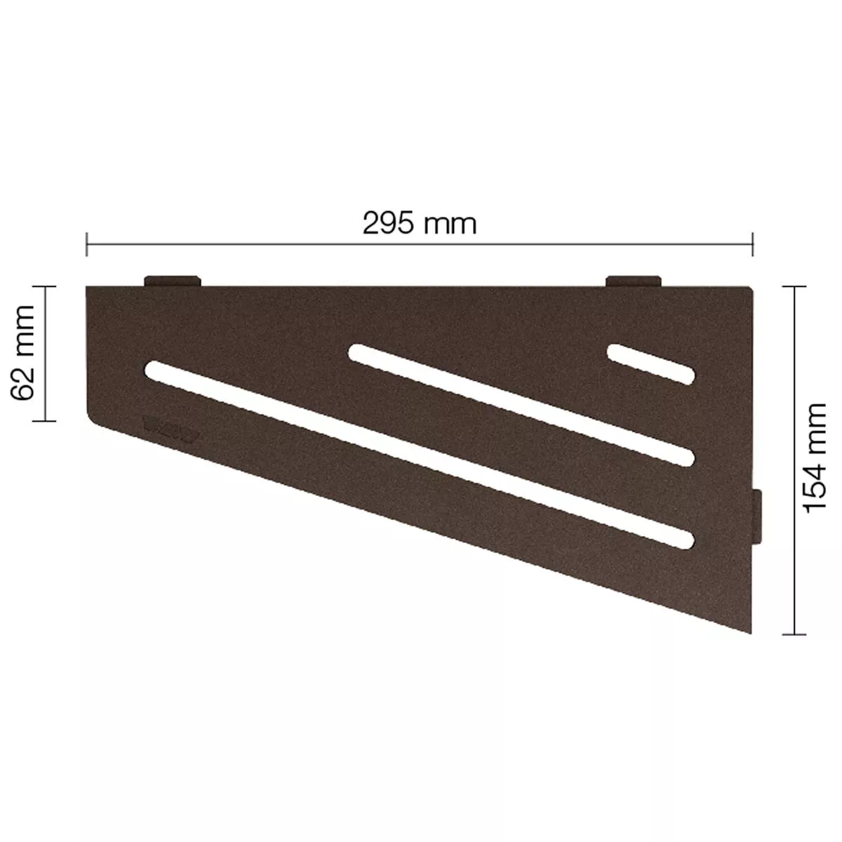 Mensola a muro Mensola per doccia Schlüter quadrata 15,4x29,5 cm Wave Bronzo