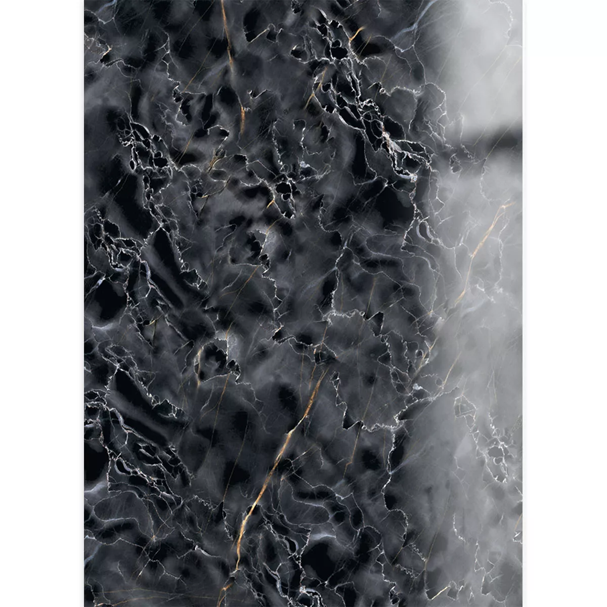 Bodenfliesen Latium Marmoroptik Poliert Glänzend Schwarz 60x120cm