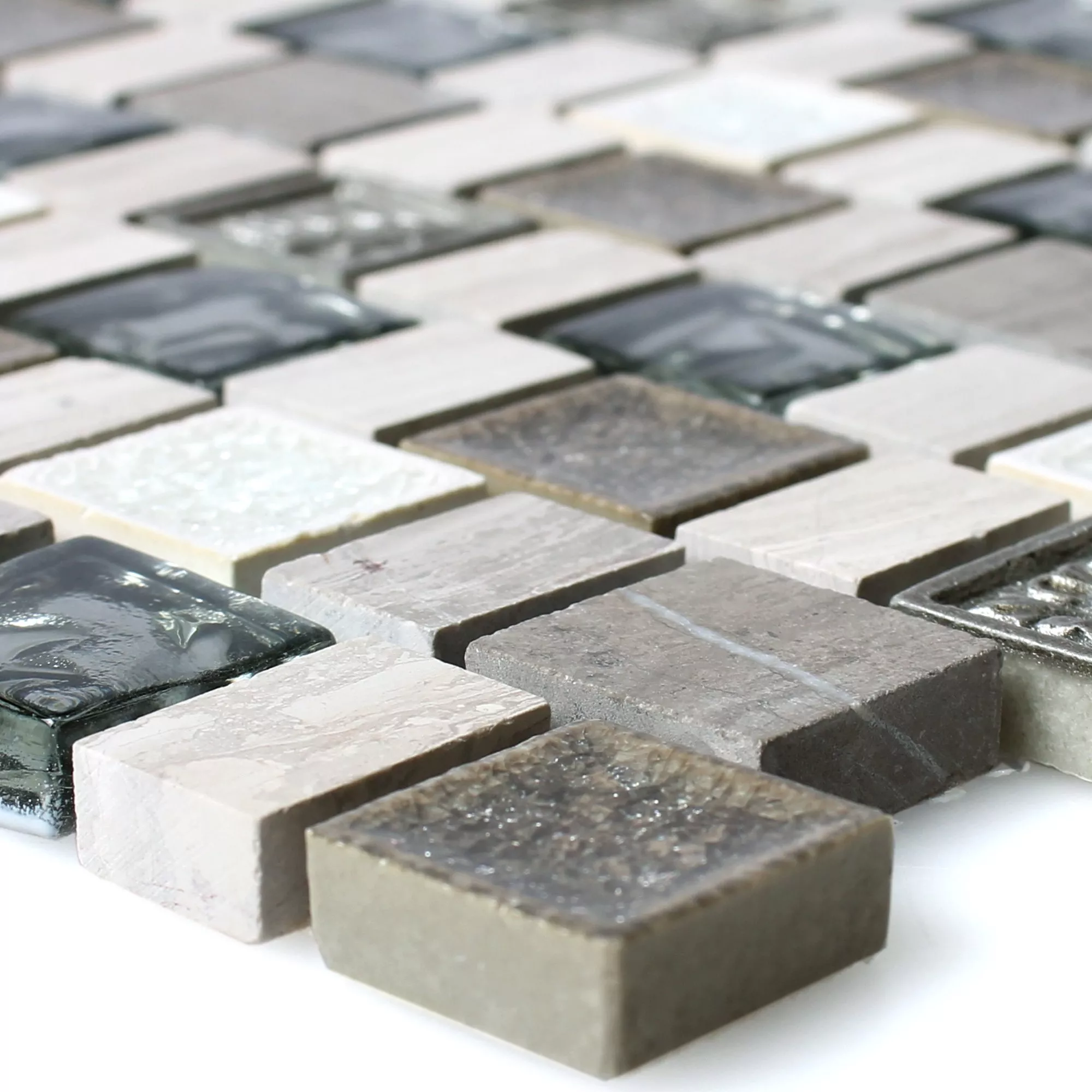 Mosaikfliesen Dresden Multiformat  Wood White Mix