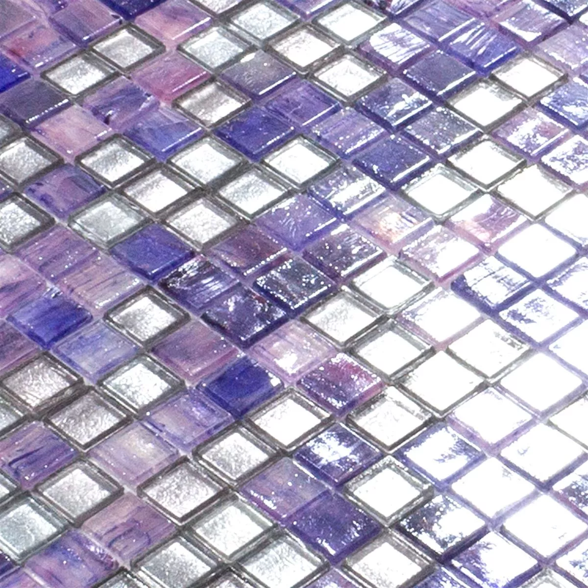 Muster von Glasmosaik Fliesen Edessa Lila Mix