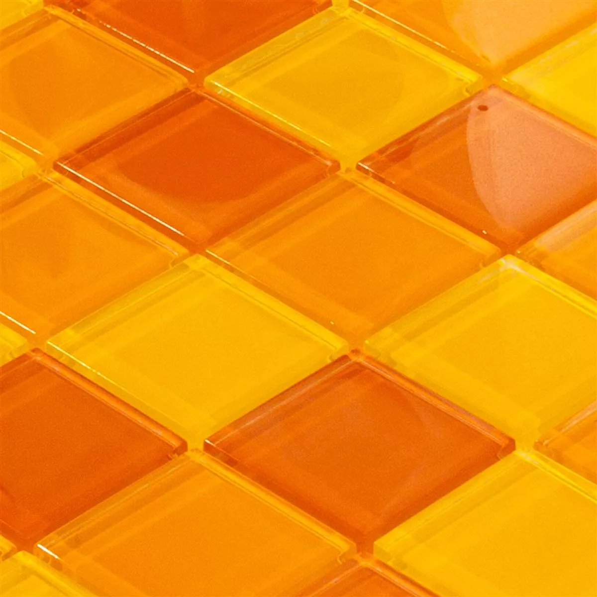 Glasmosaik Fliesen Glasgow Orange Mix