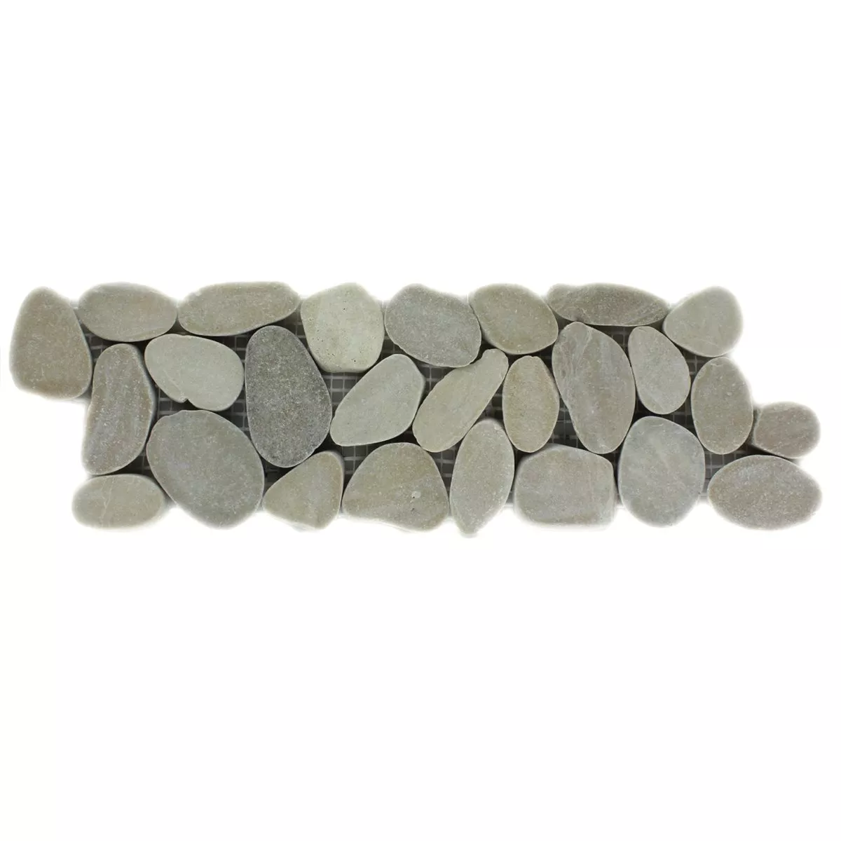 Flusskiesel Bordüre 10x30cm Beige Pebbles Flusskiesel Bordüre 10x30cm Beige Pebbles