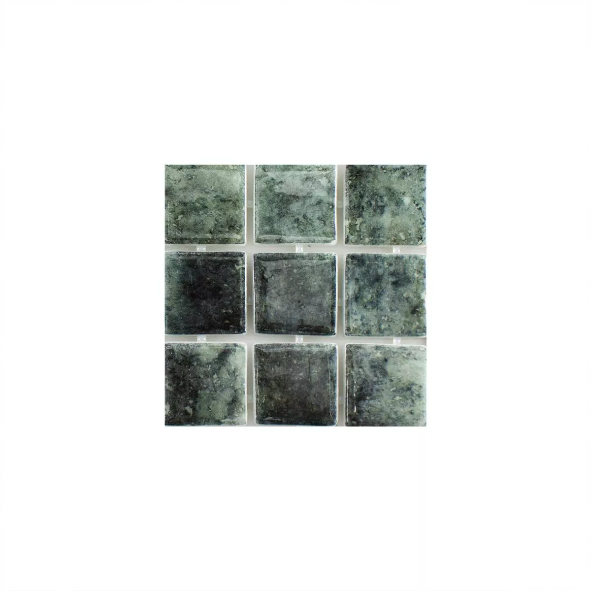 Muster von Glas Schwimmbad Mosaik Baltic Schwarz 38x38mm