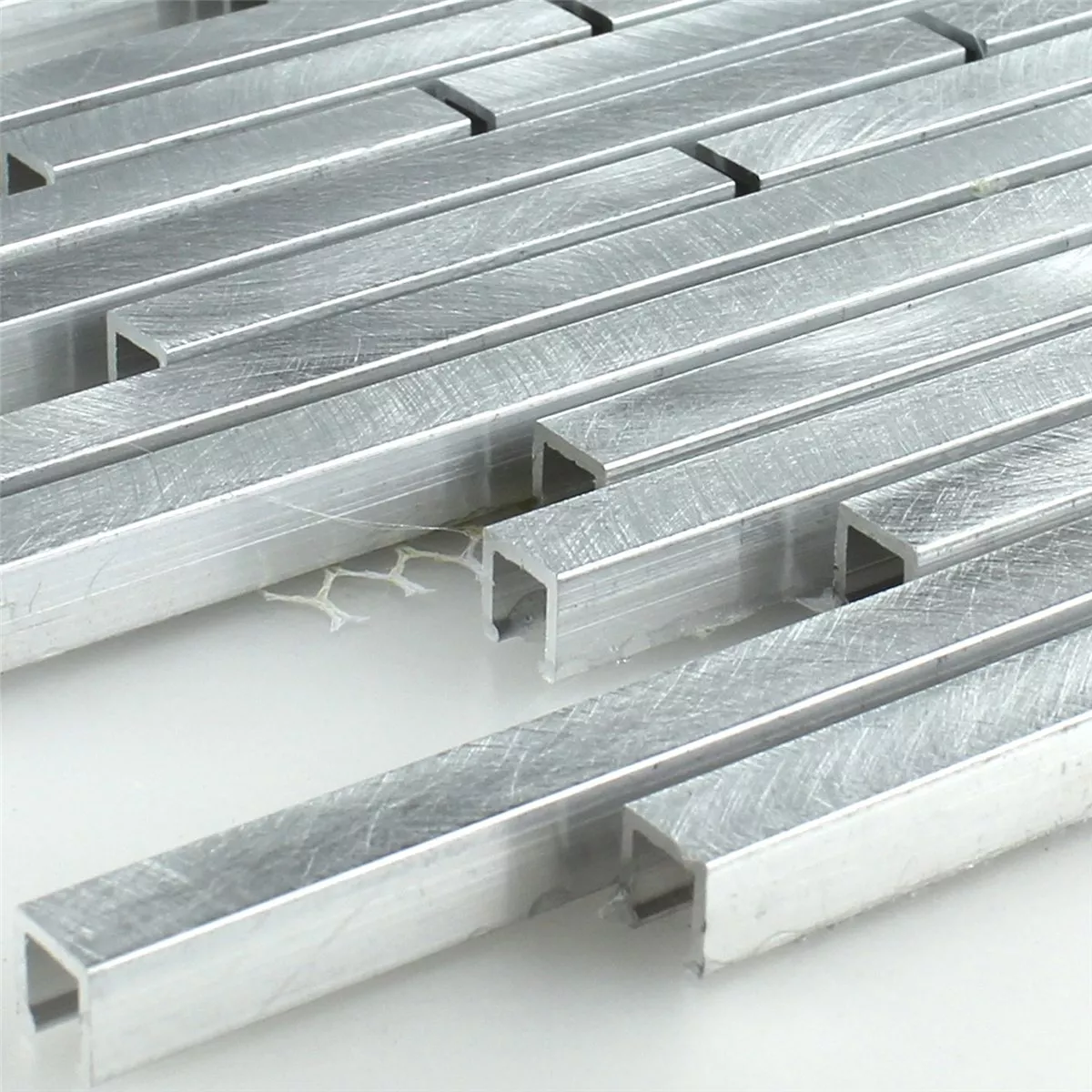 Mosaico Alluminio Argento Stripes