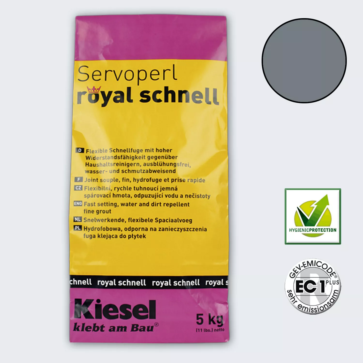 Kiesel Servoperl Royal - Schnell erhärtende, Flexible Fuge (5KG-Basalt)