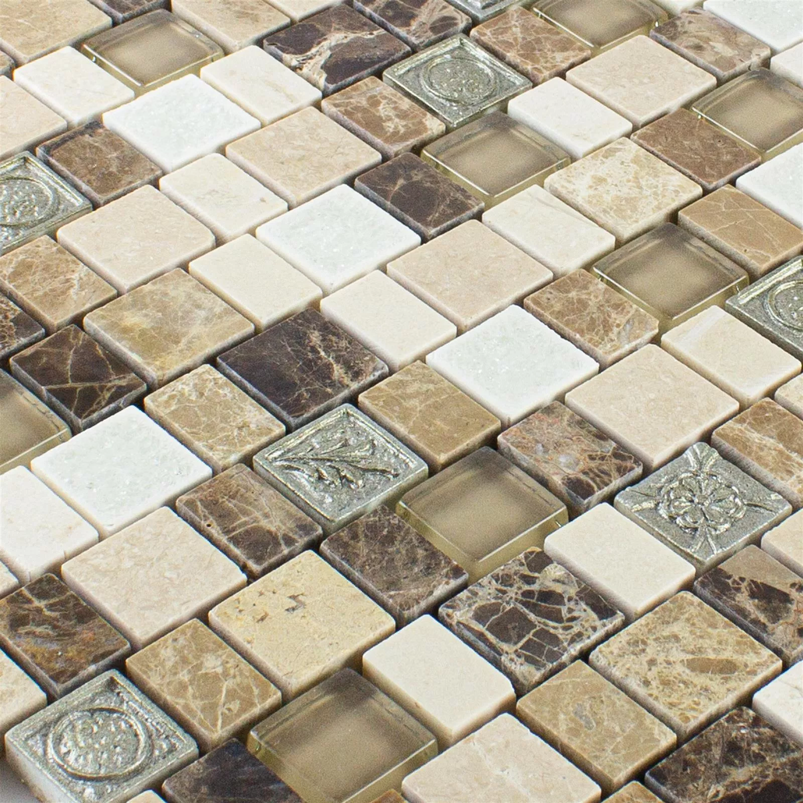 Mosaico Moranbah Marrone Beige Bianco