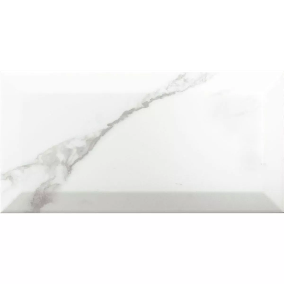 Metro Wandfliesen Girona Marmoroptik Facette Weiß Matt 10x20cm Metro Wandfliesen Girona Marmoroptik Facette Weiß Matt 10x20cm