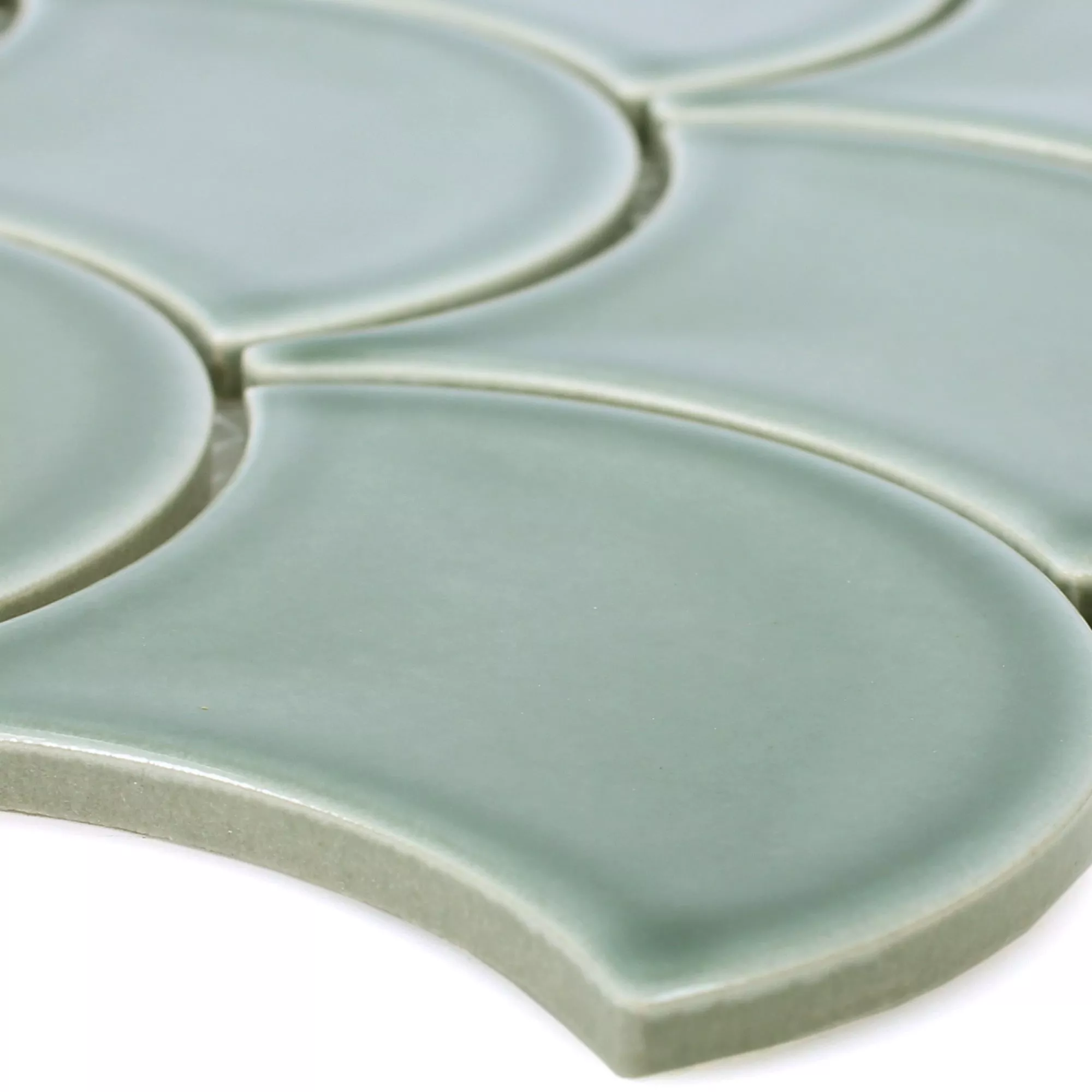 Muster von Keramik Mosaikfliesen Madison Grün