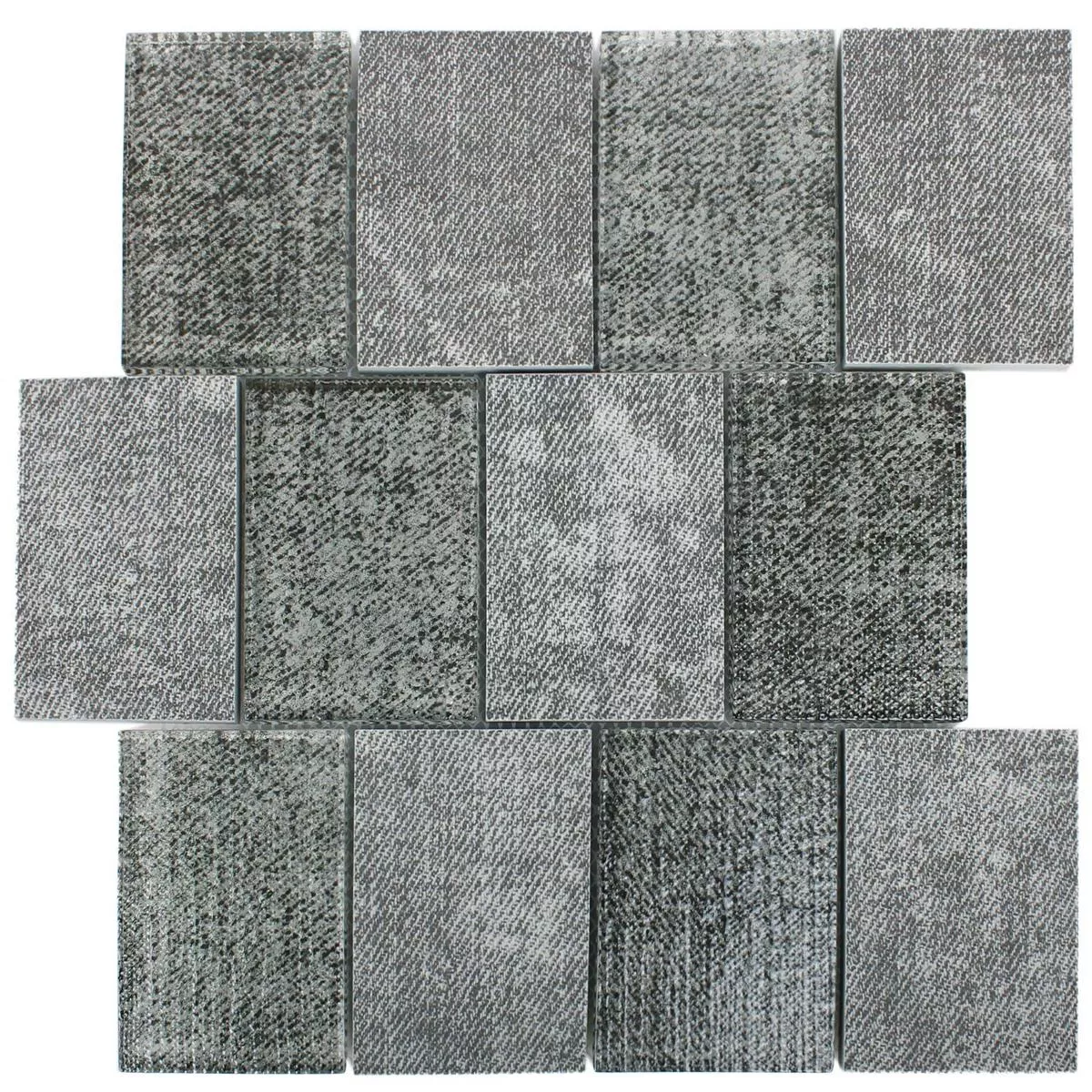 Mosaikfliesen Glas Keramik Mix Brilon Grau