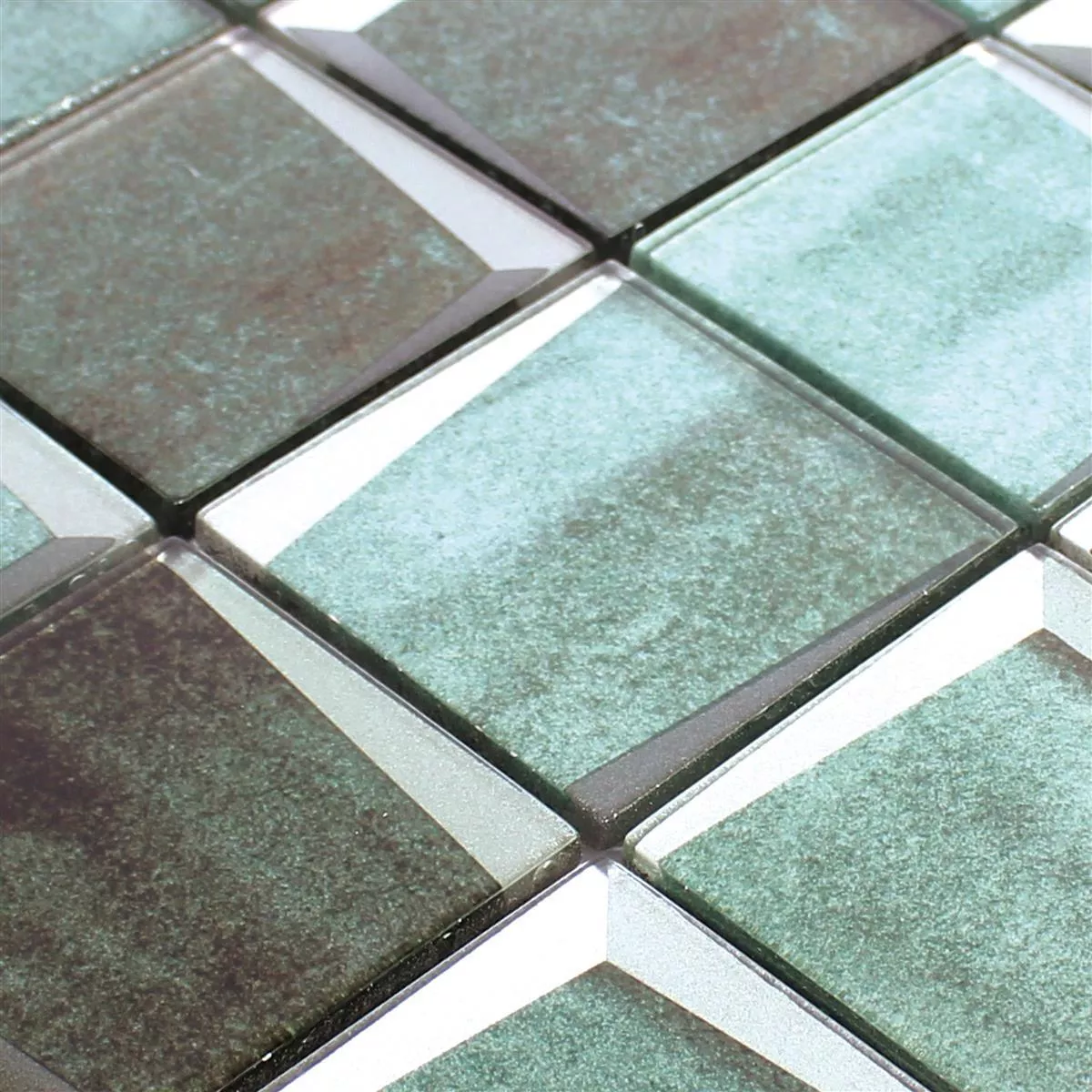 Mosaico Di Vetro 3D Ottica Leonora Verde