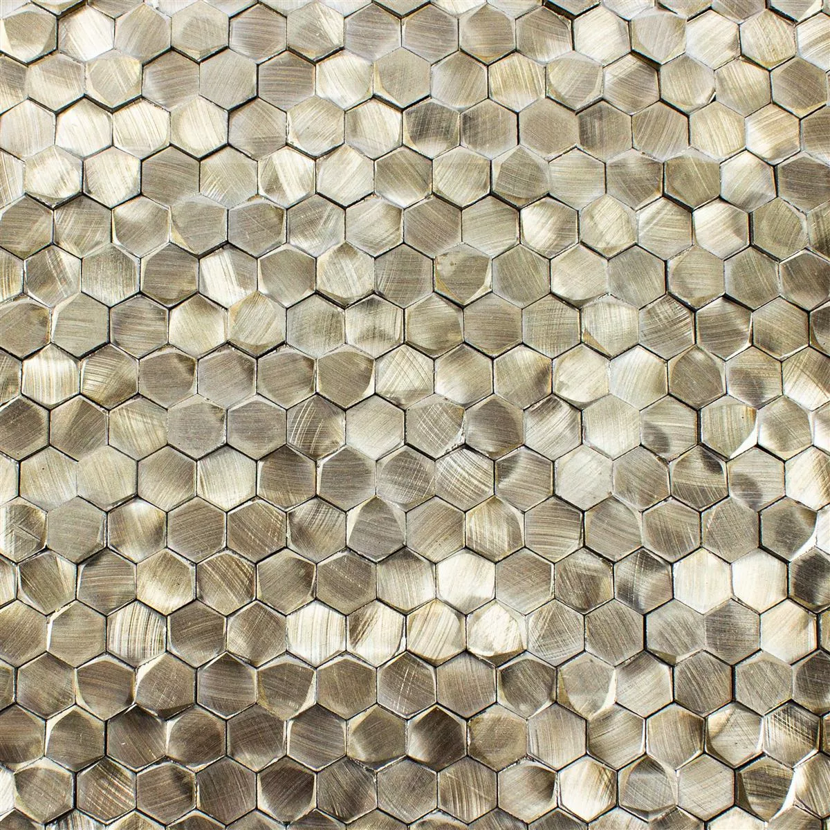 Alluminio Metallo Mosaico McAllen Oro