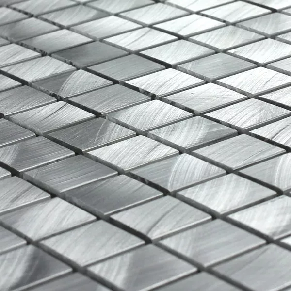 Muster von Mosaikfliesen Aluminium Mono Silber 