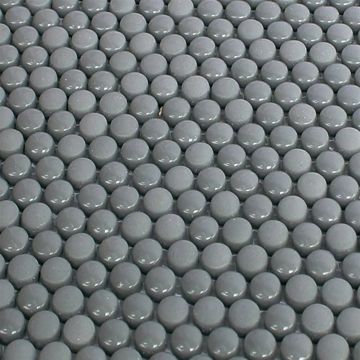 Mosaico Di Vetro Piastrelle Bonbon Rotonda Eco Grigio