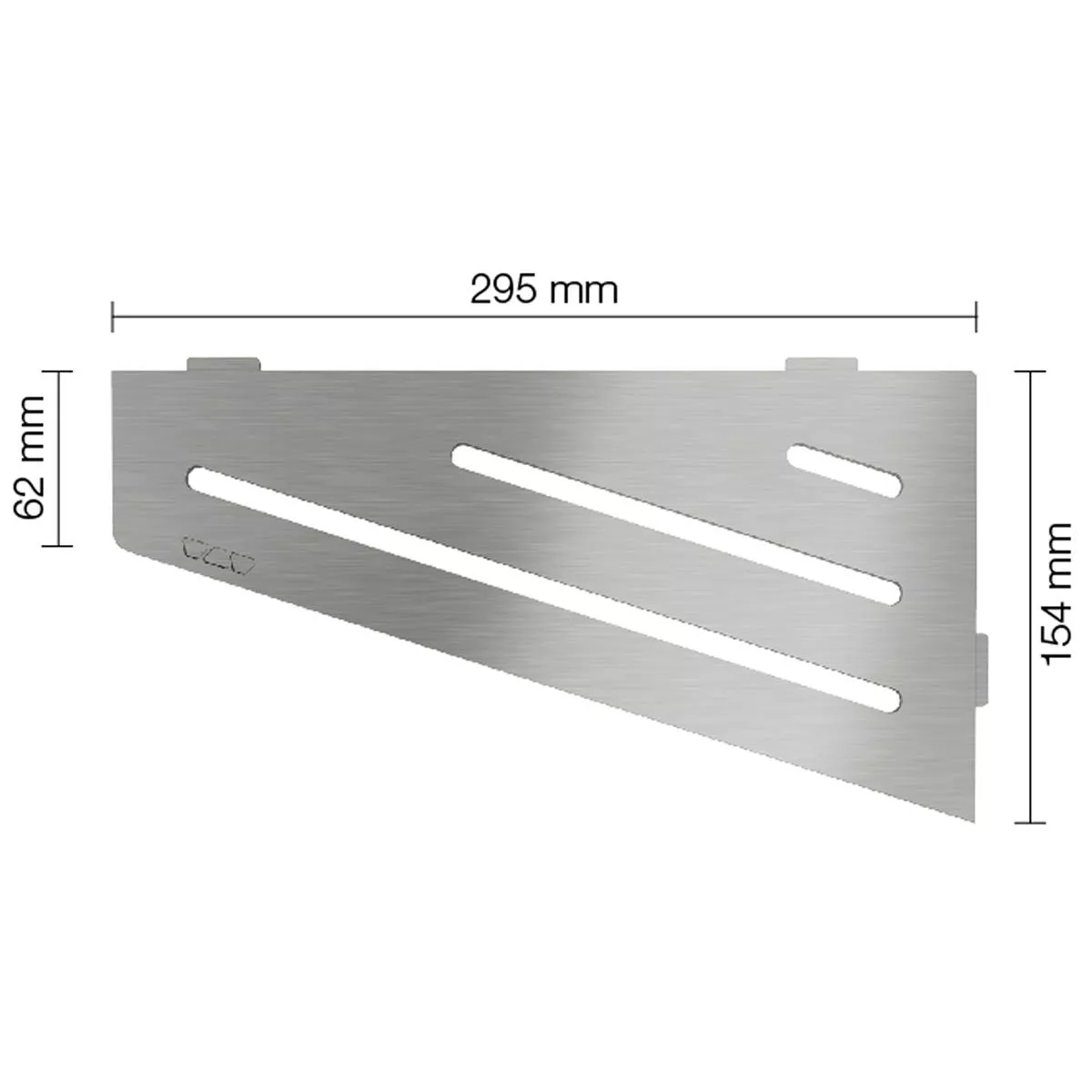 Wandablage Duschablage Schlüter 4eck 15,4x29,5cm Wave Silber