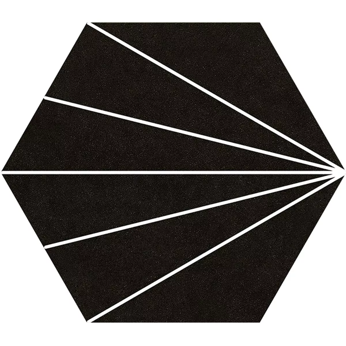 Feinsteinzeug Fliesen Millennium Hexagon 3D Optik Schwarz 22,5 x 25,9cm