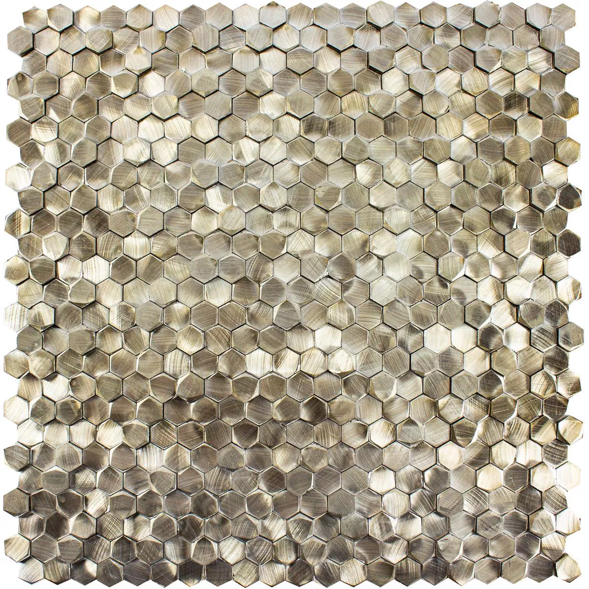 Alluminio Metallo Mosaico McAllen Oro