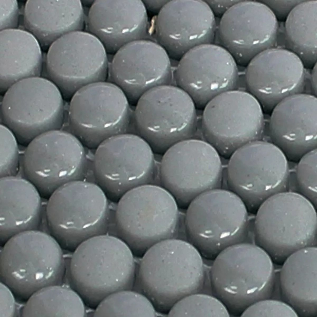 Échantillon Mosaïque En Verre Carrelage Bonbon Rond Eco Gris