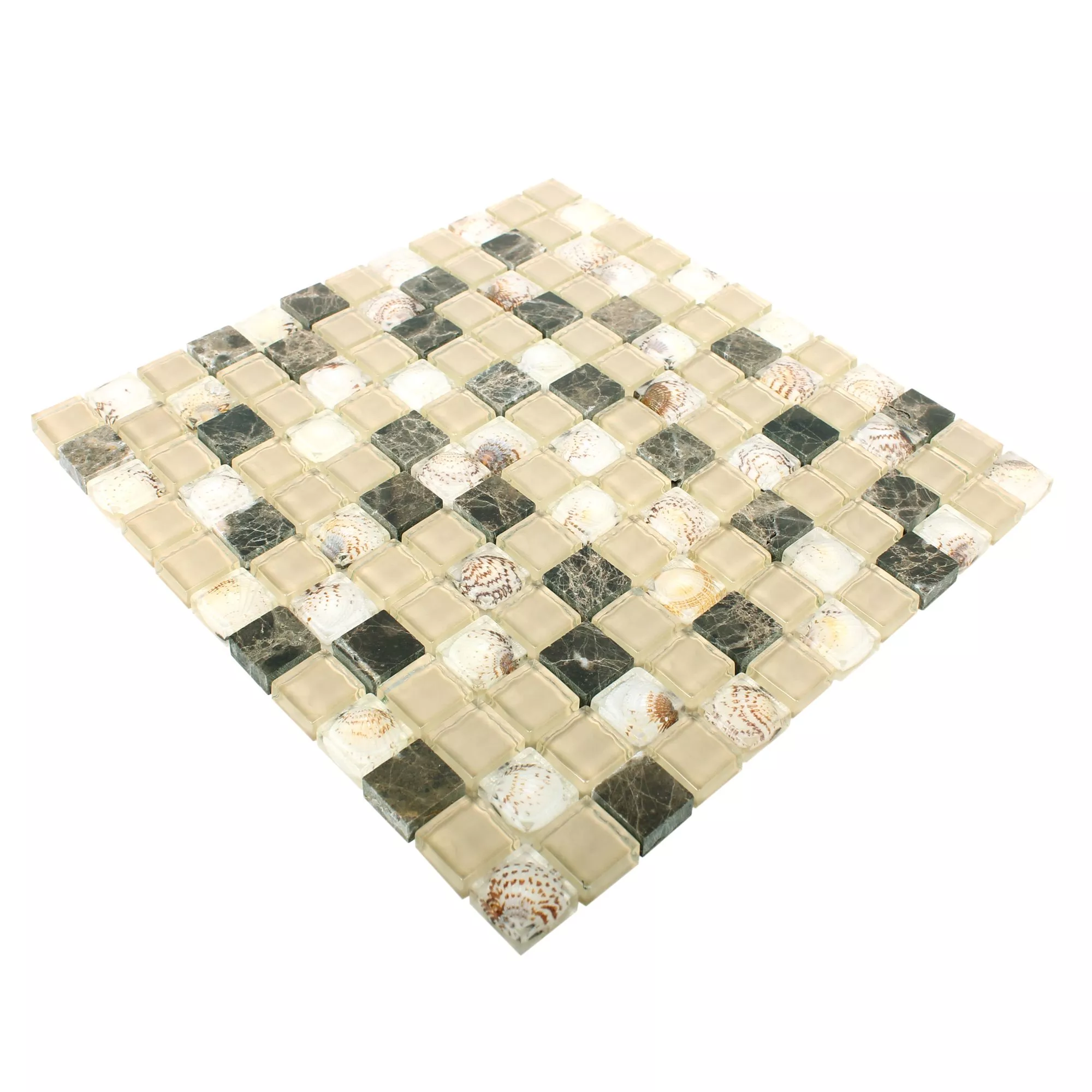 Mosaico Vetro Pietra Naturale Piastrelle Tatvan Marrone Beige