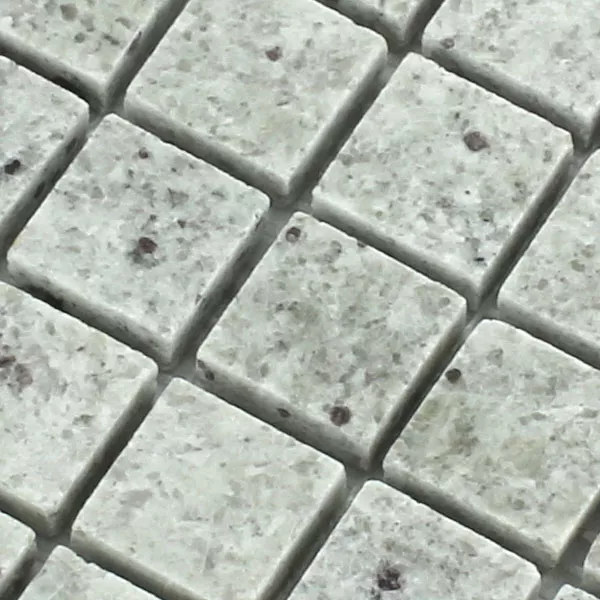 Muster von Mosaikfliesen Granit  Grau Weiss