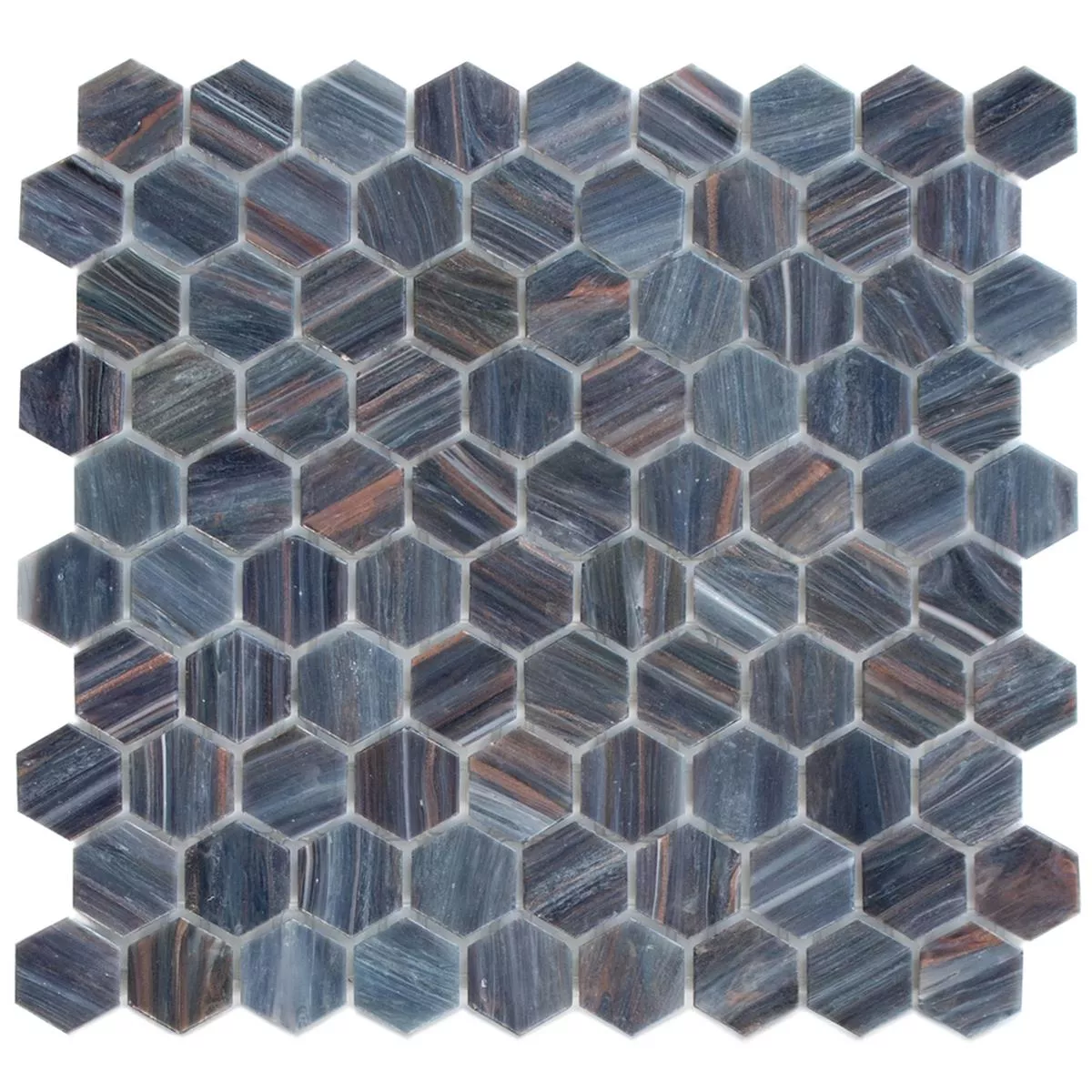 Glasmosaik Fliesen Trend-Vi Hexagonal 218 Blau
