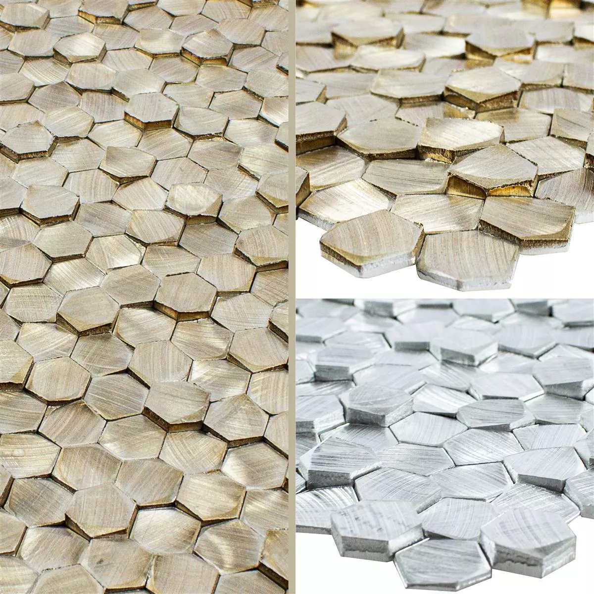 Muster von Aluminium Metall Mosaik Fliesen McAllen