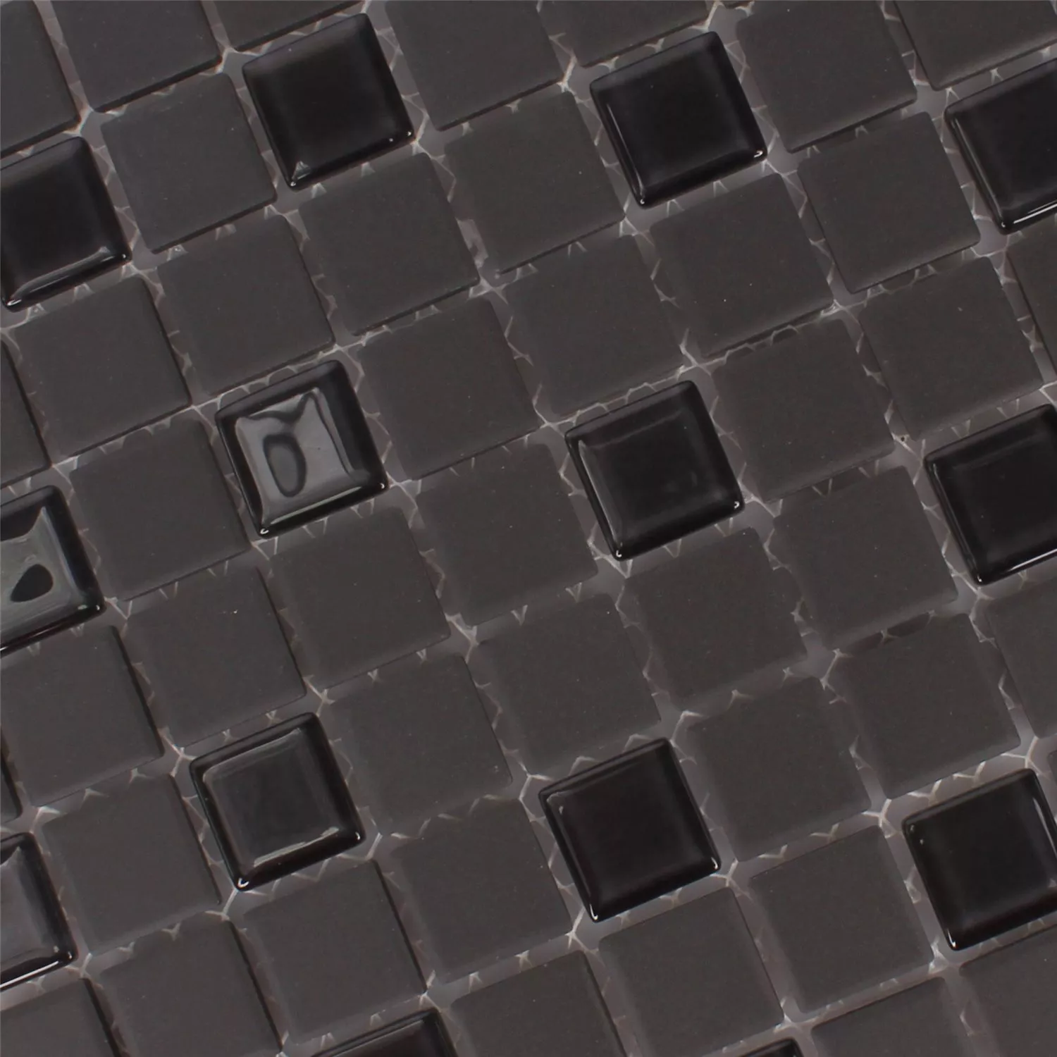 Mosaikfliesen Unglasiert Garden Schwarz Quadrat
