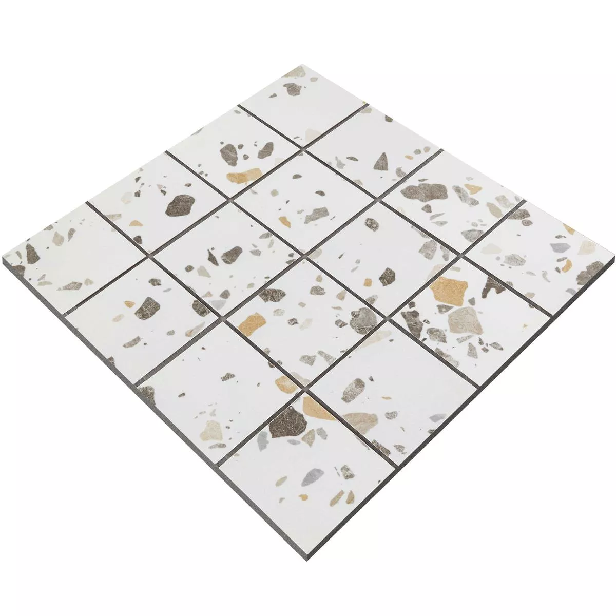 Campione Ceramica Mosaico Piastrelle Liberty Beige 73x73mm