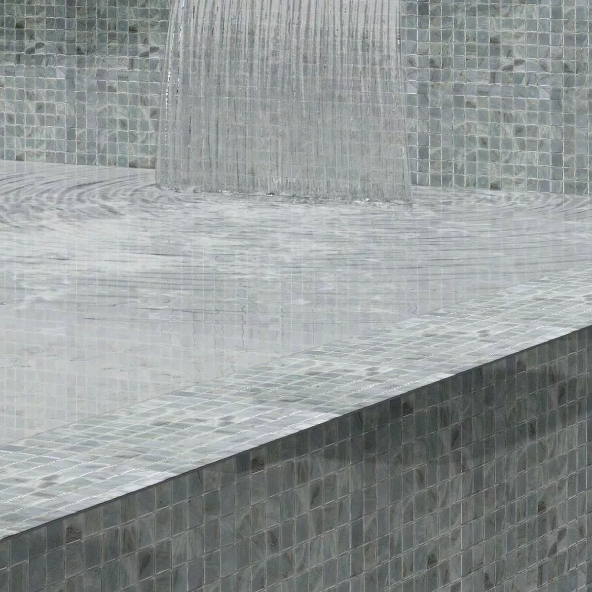 Vetro Piscina Mosaico Alassio Grigio 25