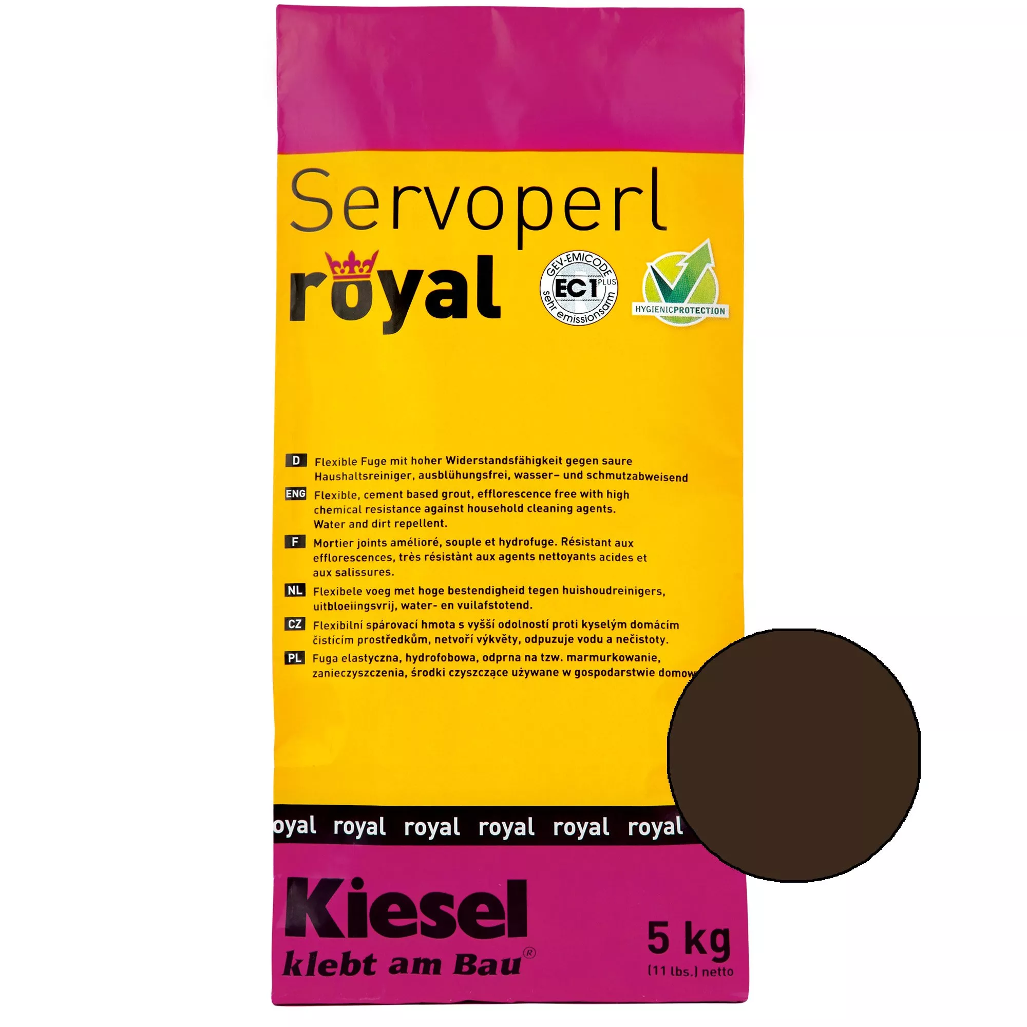 Kiesel Servoperl royal - Flexible, wasser- und schmutzabweisende Fuge (5KG Kaffee)