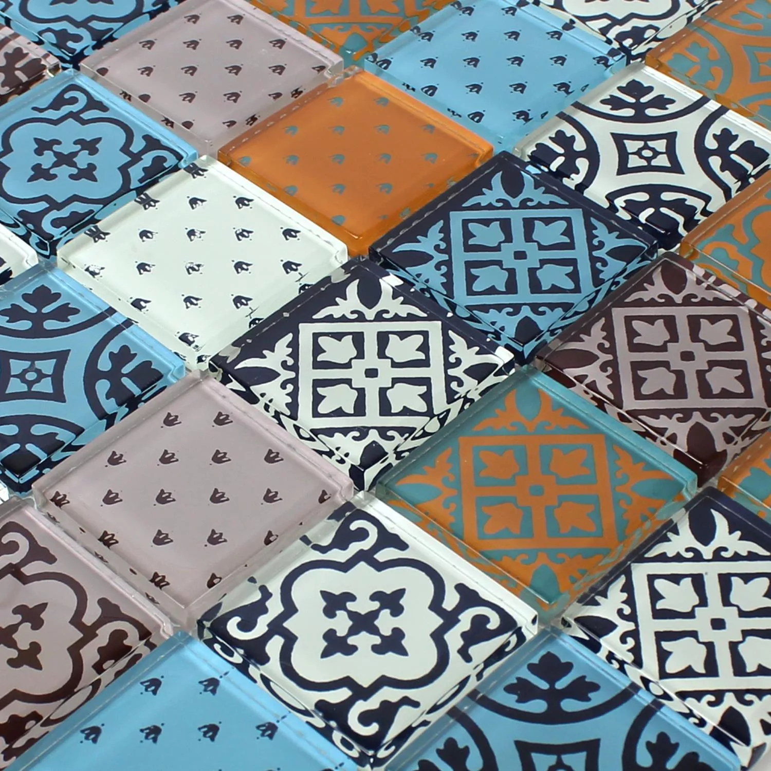 Mosaico Vetro Barock Ornamento Colorato Mix