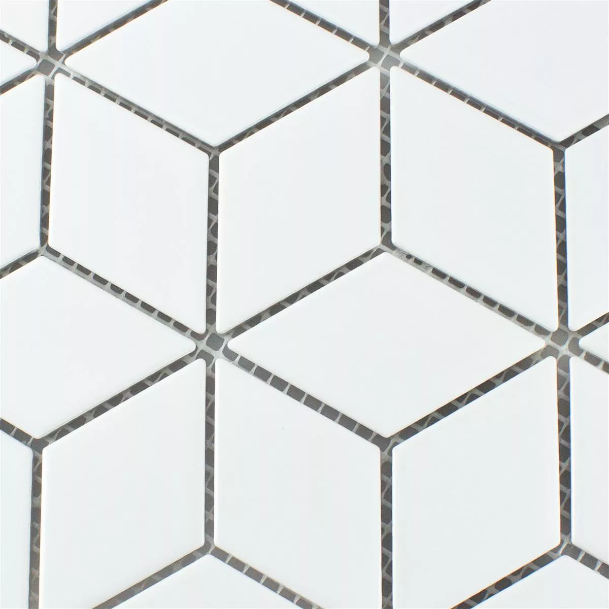 Céramique Mosaïque Carrelage Cavalier 3D Cubes Mat Blanc