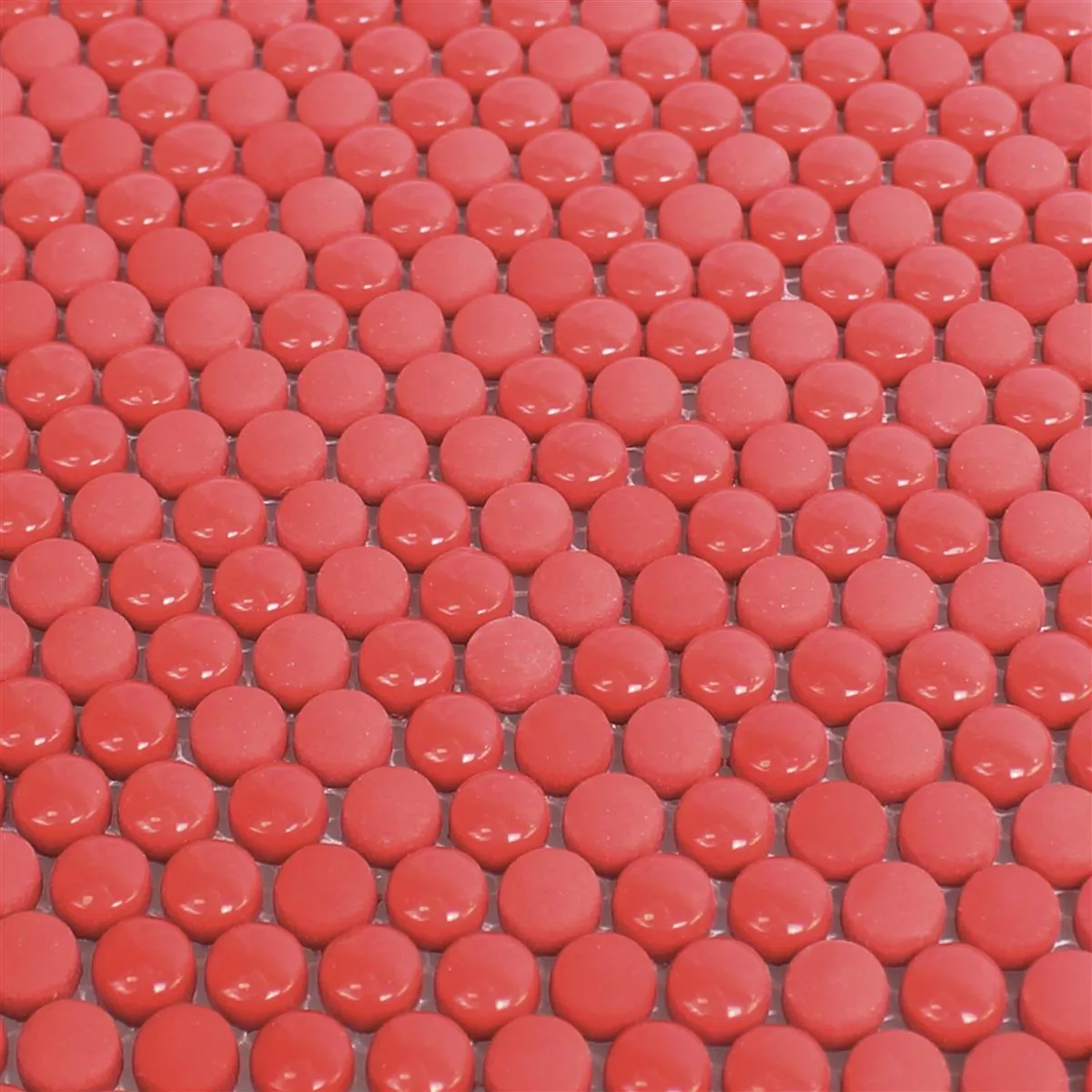 Mosaico Di Vetro Piastrelle Bonbon Rotonda Eco Rosso