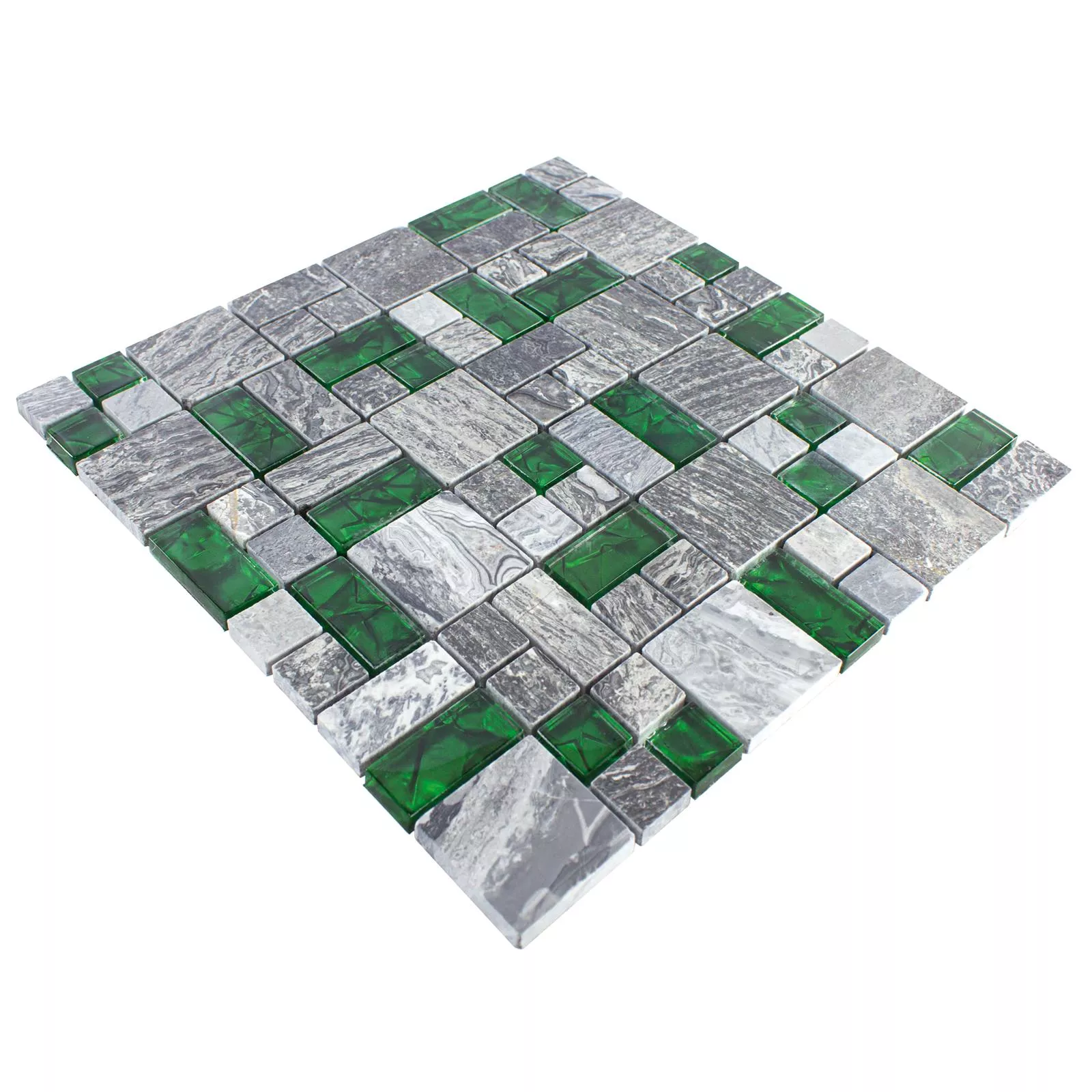 Mosaico Di Vetro Pietra Naturale Piastrelle Manavgat Grigio Verde 2 Mix